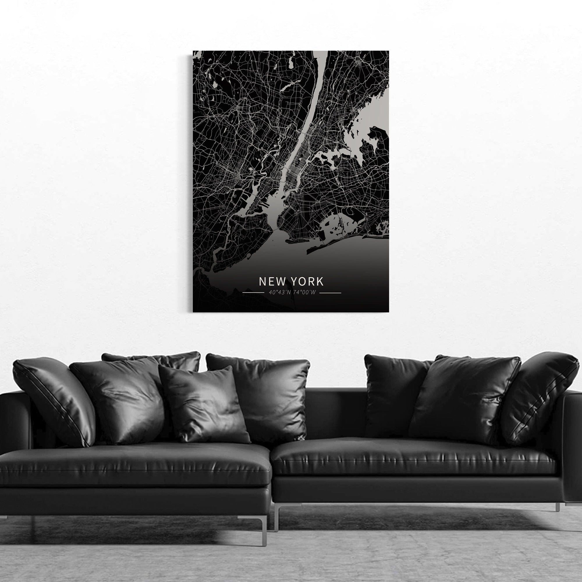 New York City Map Canvas Print