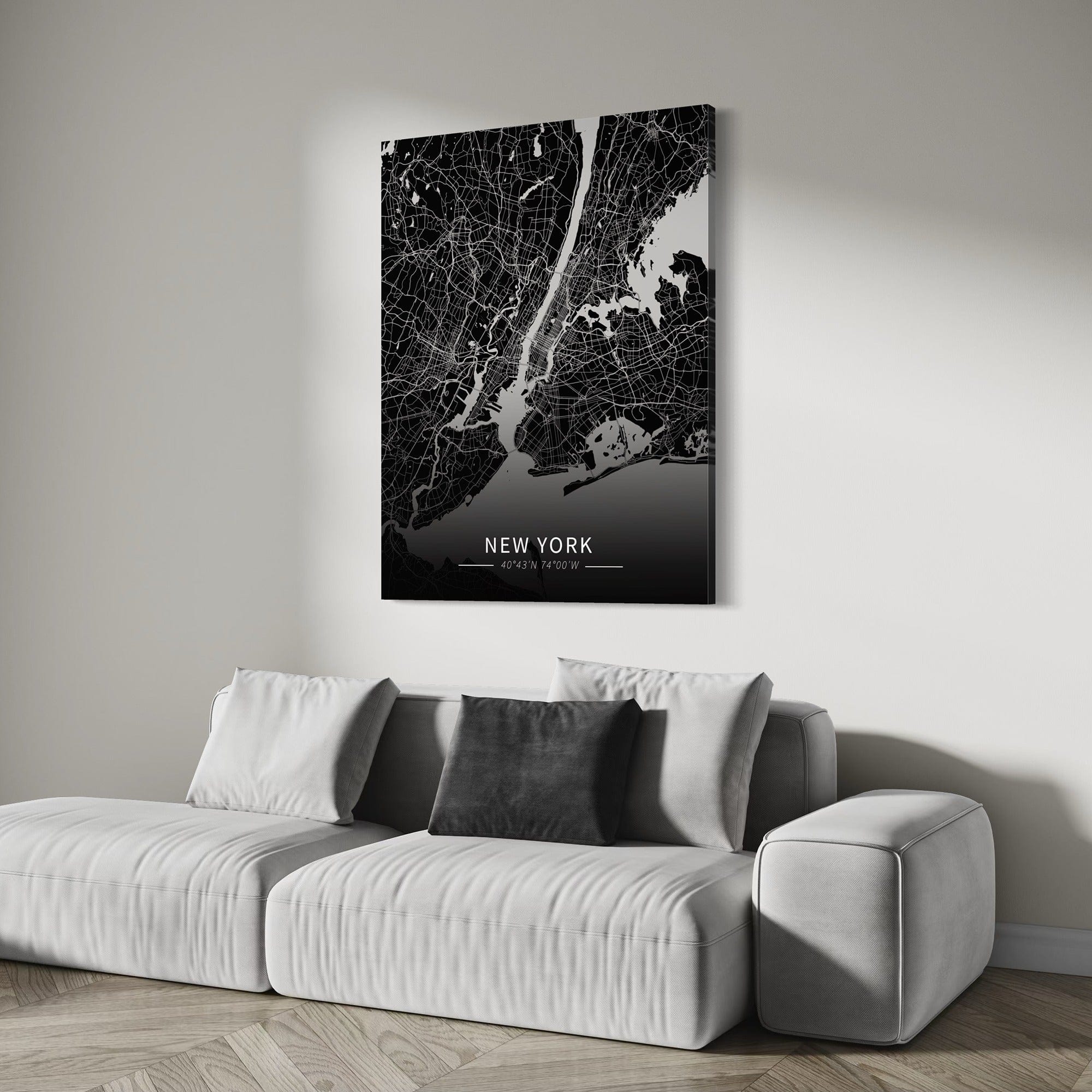 New York City Map Canvas Print