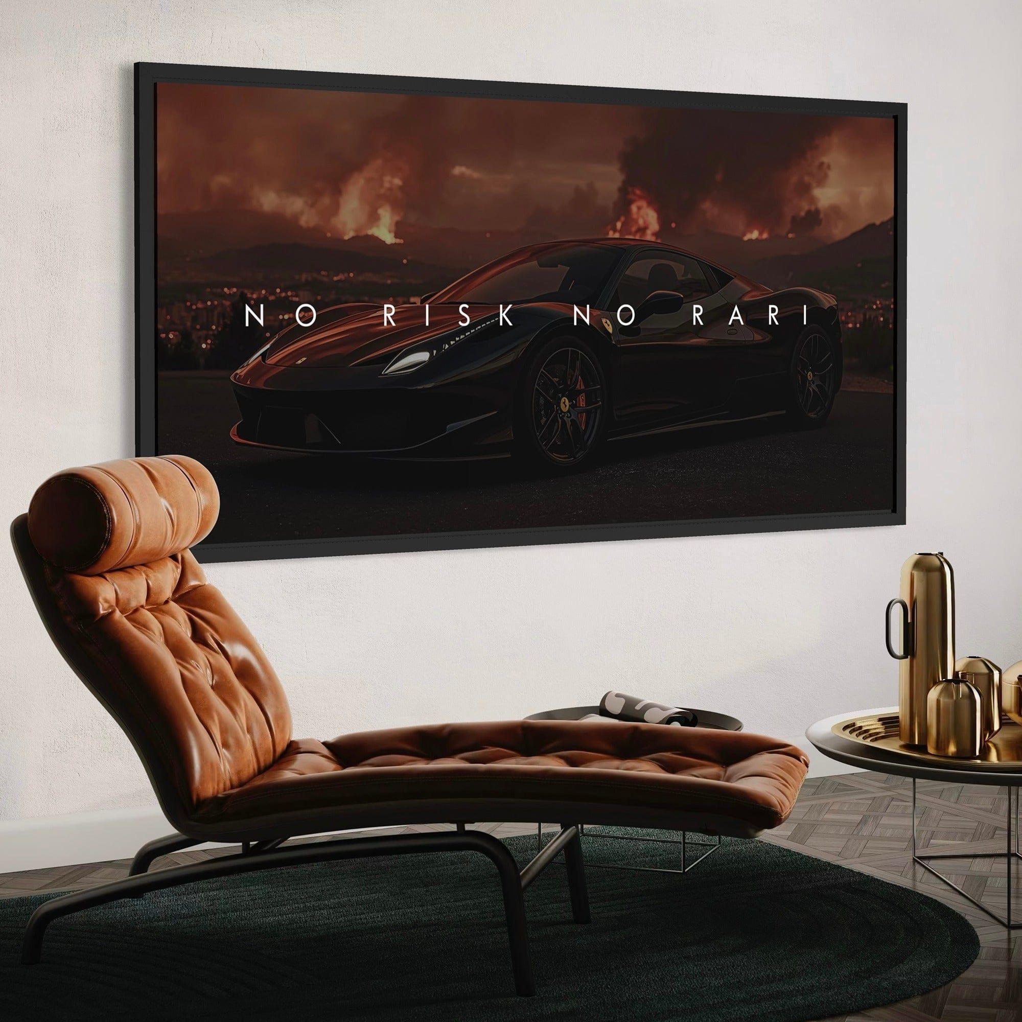 Breite horizontale Ferrari-Wanddekoration für moderne Innenausstattung mit Automobilthematik