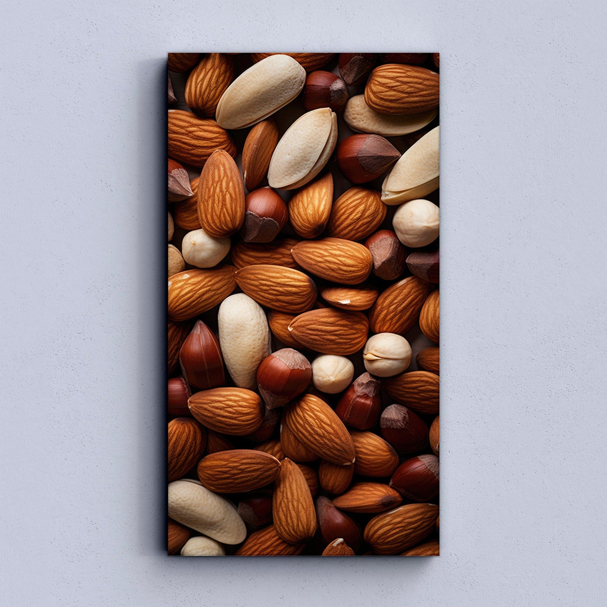 Neutral color kitchen canvas nut composition