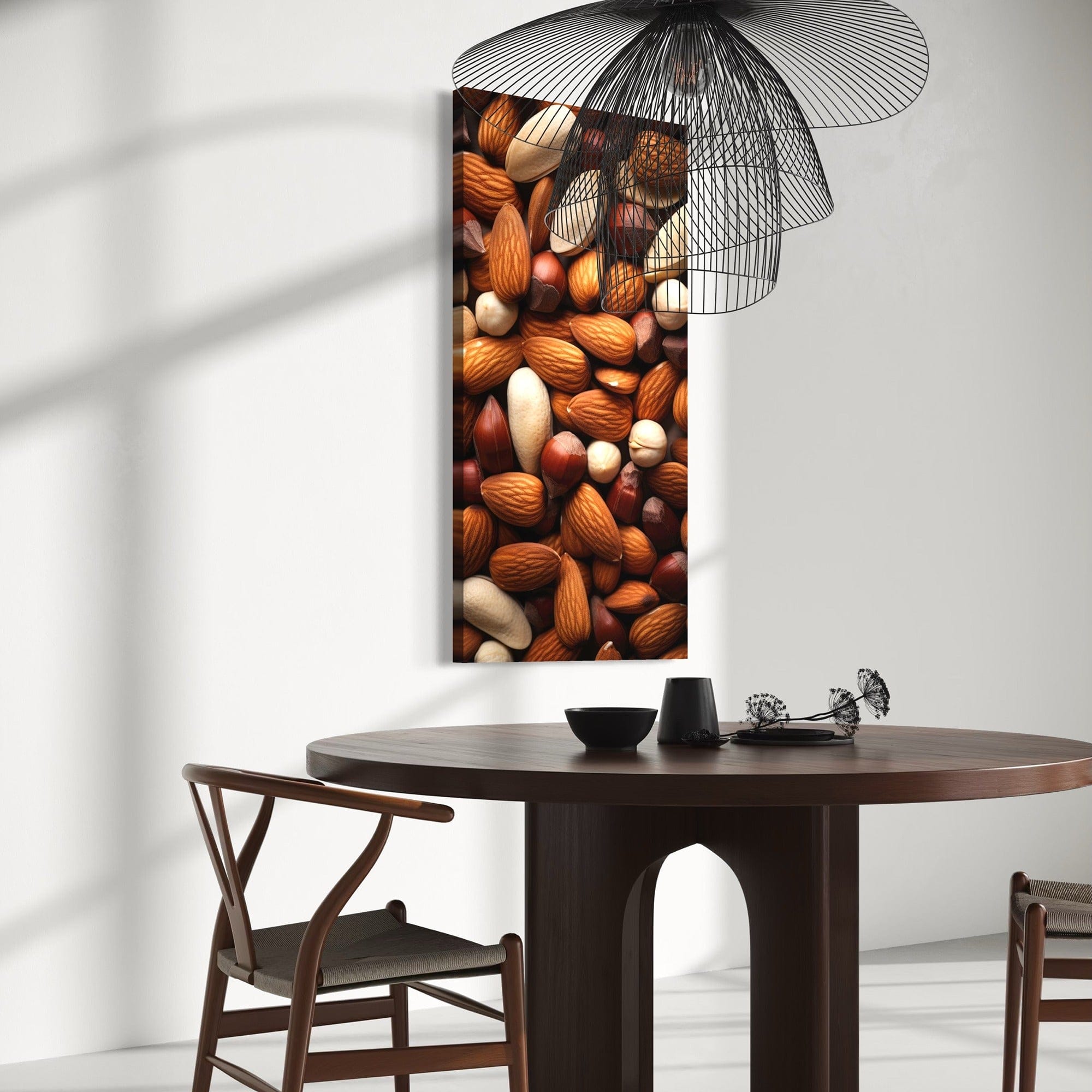 Natural nuts photography style wall poster