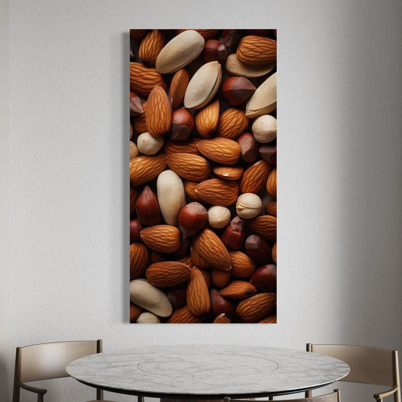 Mixed nuts canvas wall art for kitchen