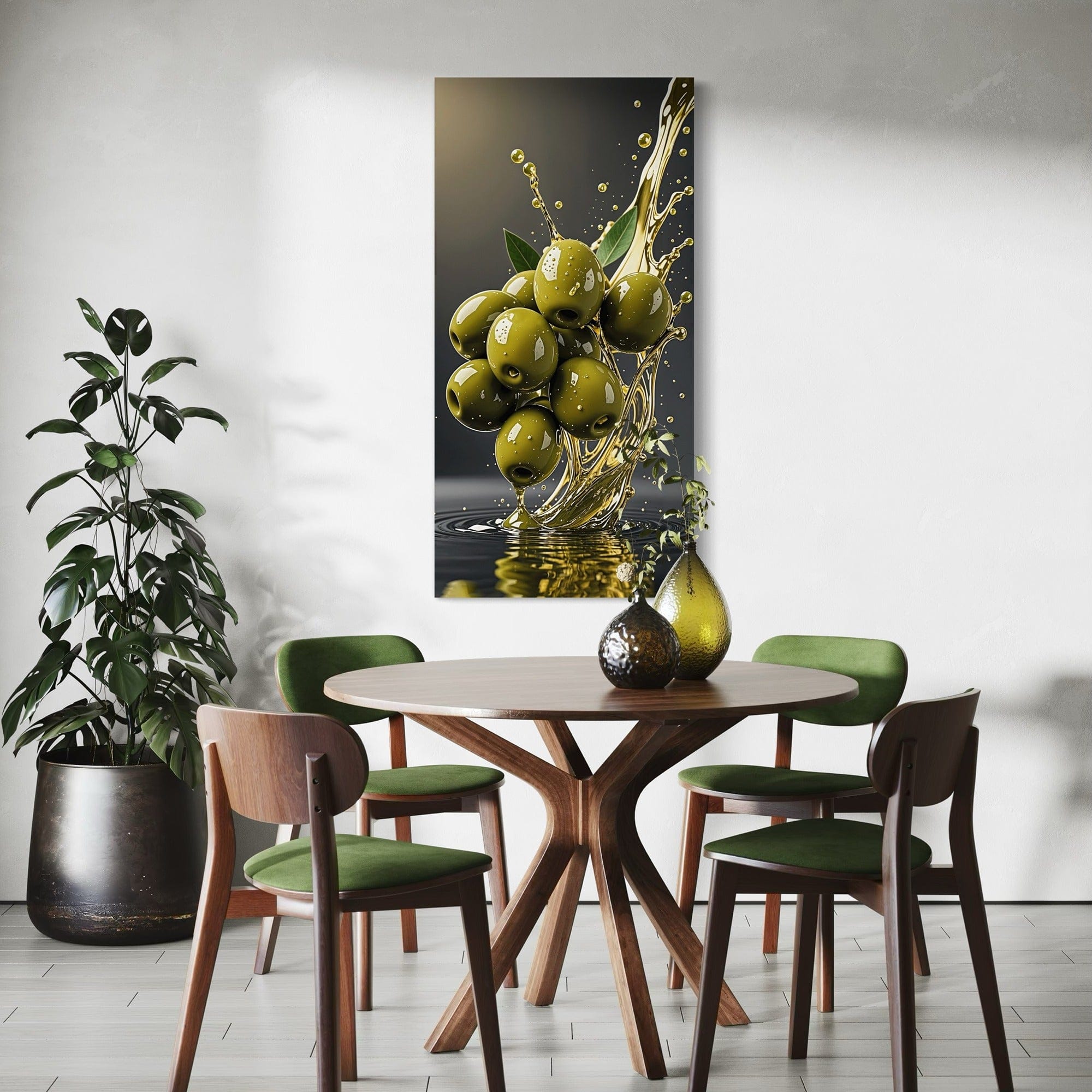 canvas back and hanging hardware olive splash