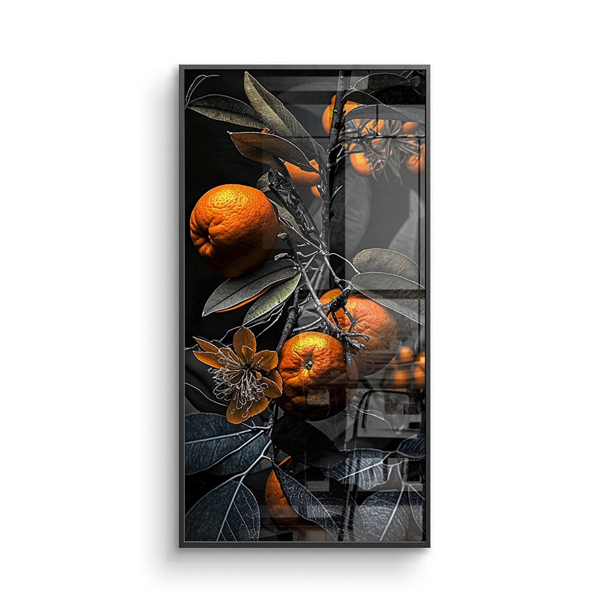 Moody citrus botanical wall art for kitchen