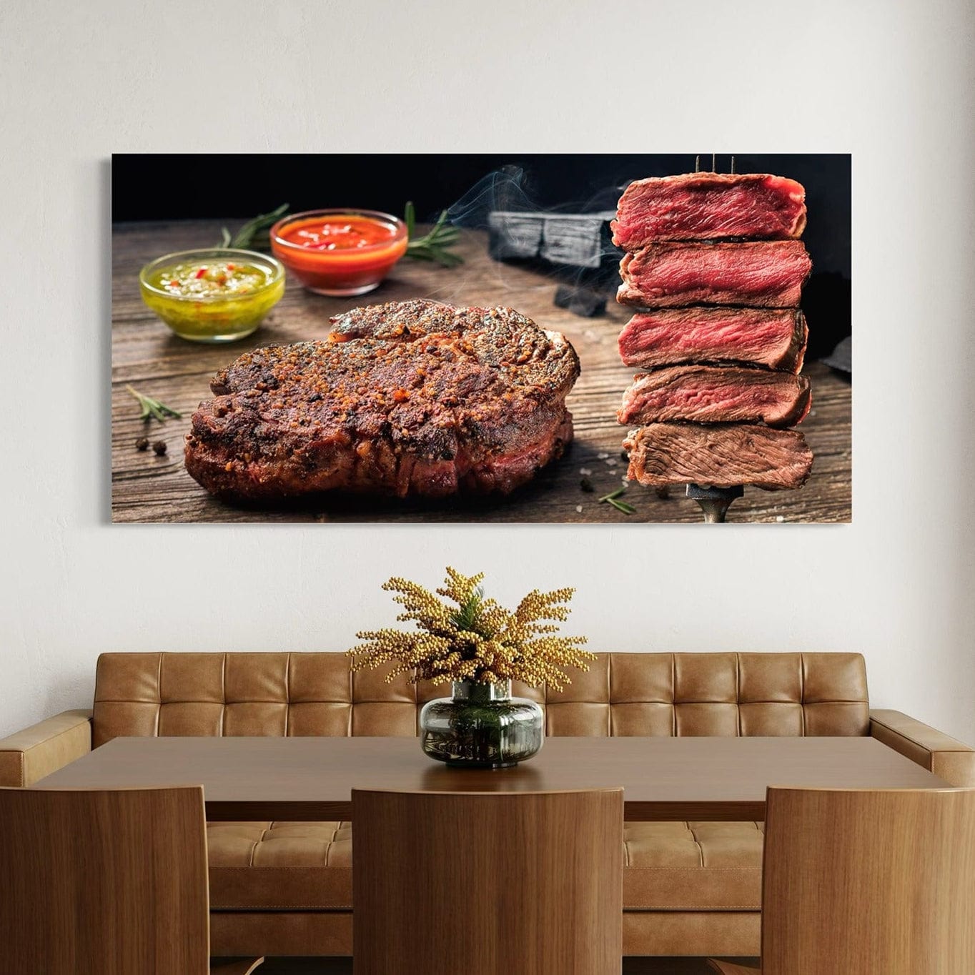Perfect steak cuts kitchen canvas wall art