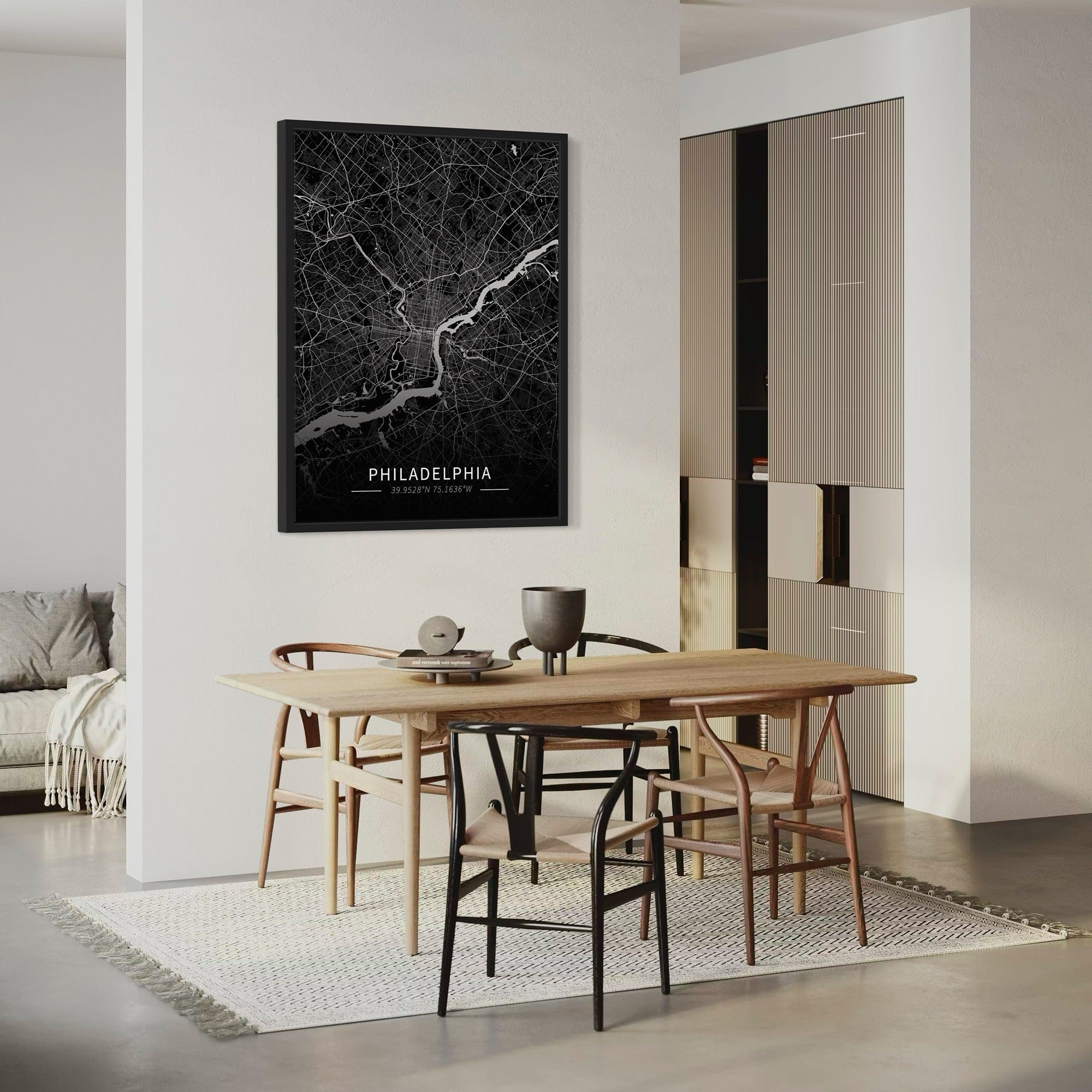 Philadelphia City Map Canvas