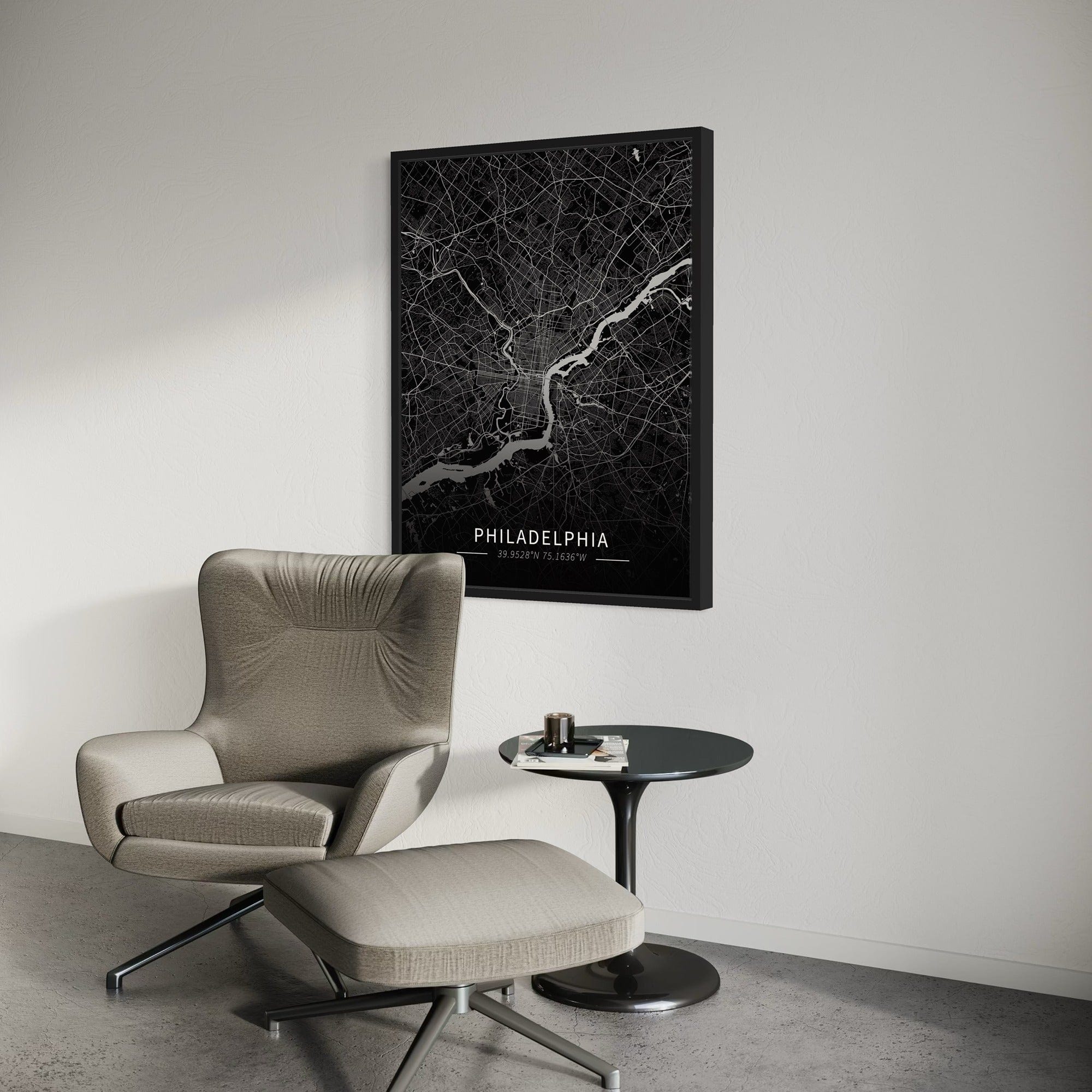 Philadelphia City Map Canvas