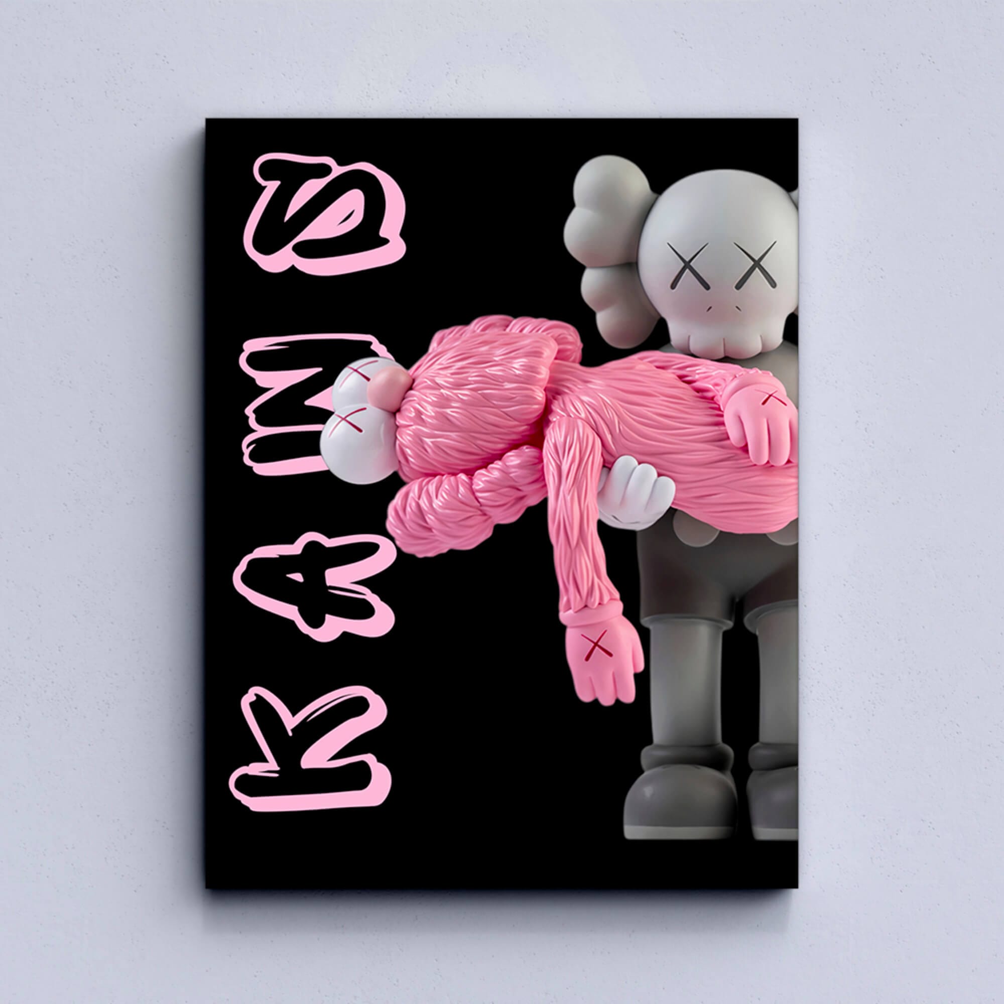 Pink KAWS Canvas Print