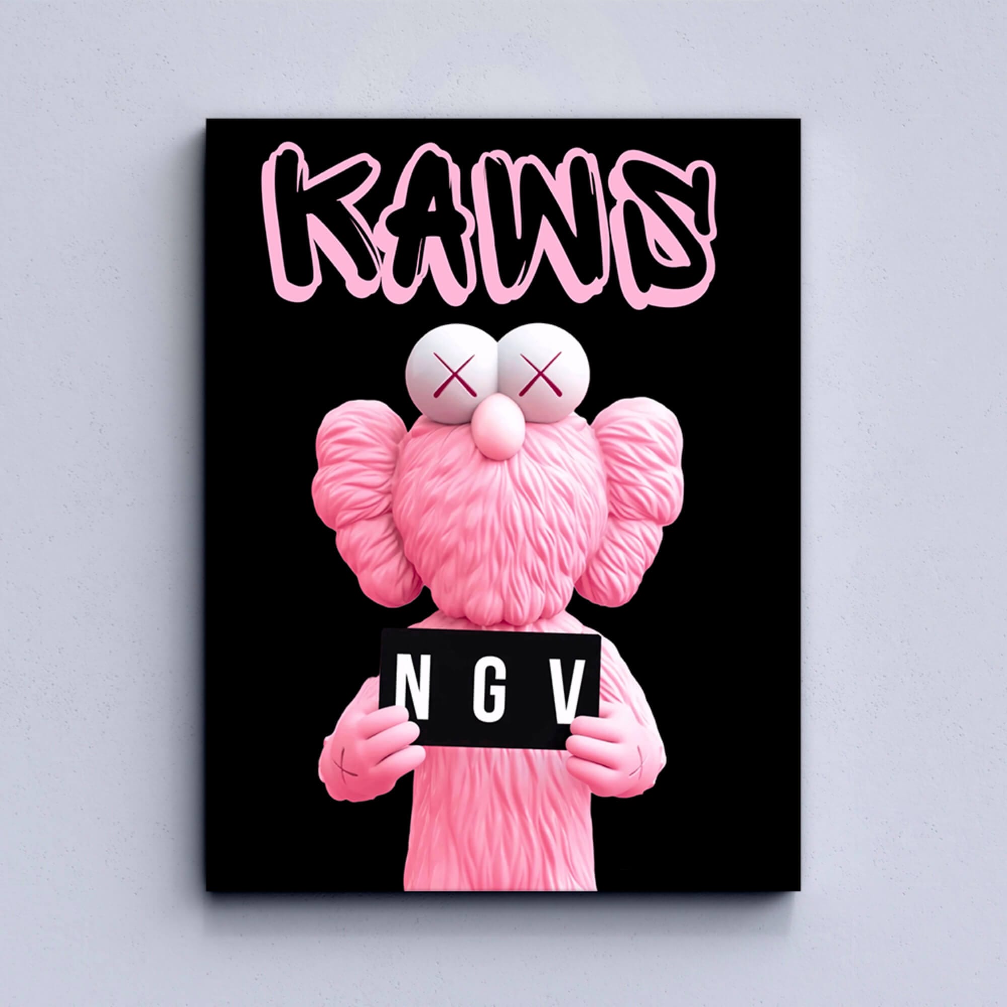 Pink KAWS Canvas Print