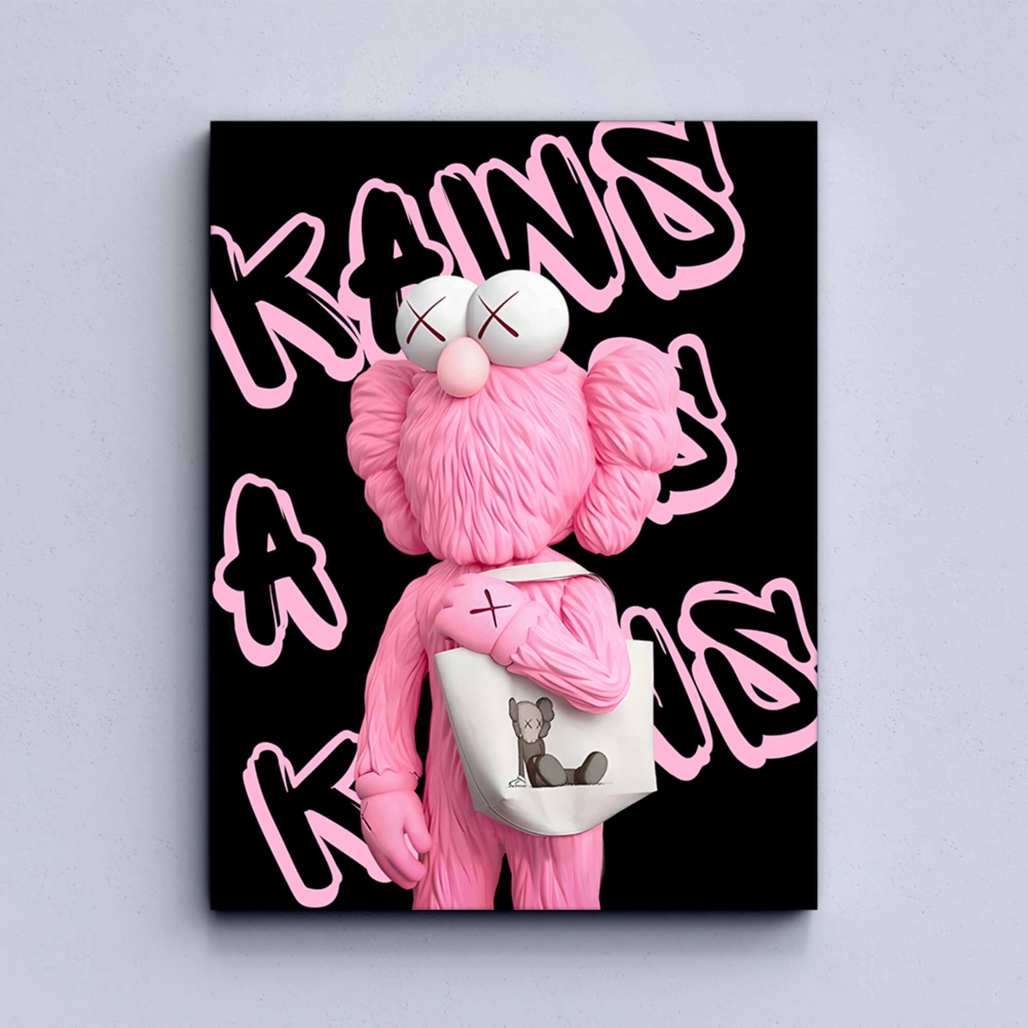 Pink KAWS Canvas Print