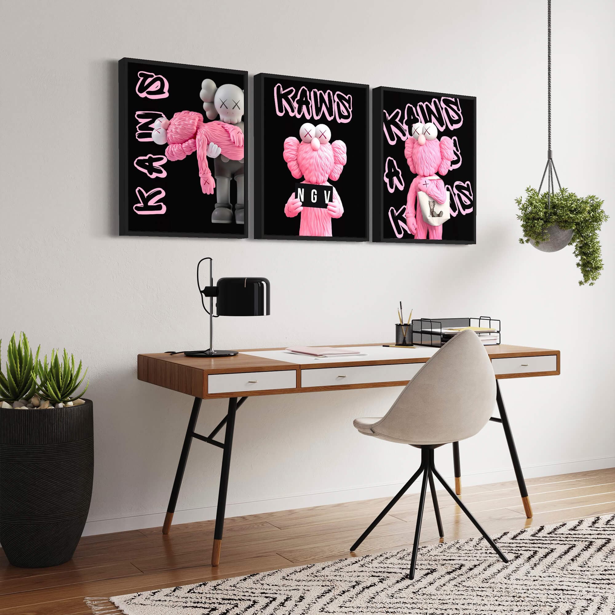 Pink KAWS Canvas Print