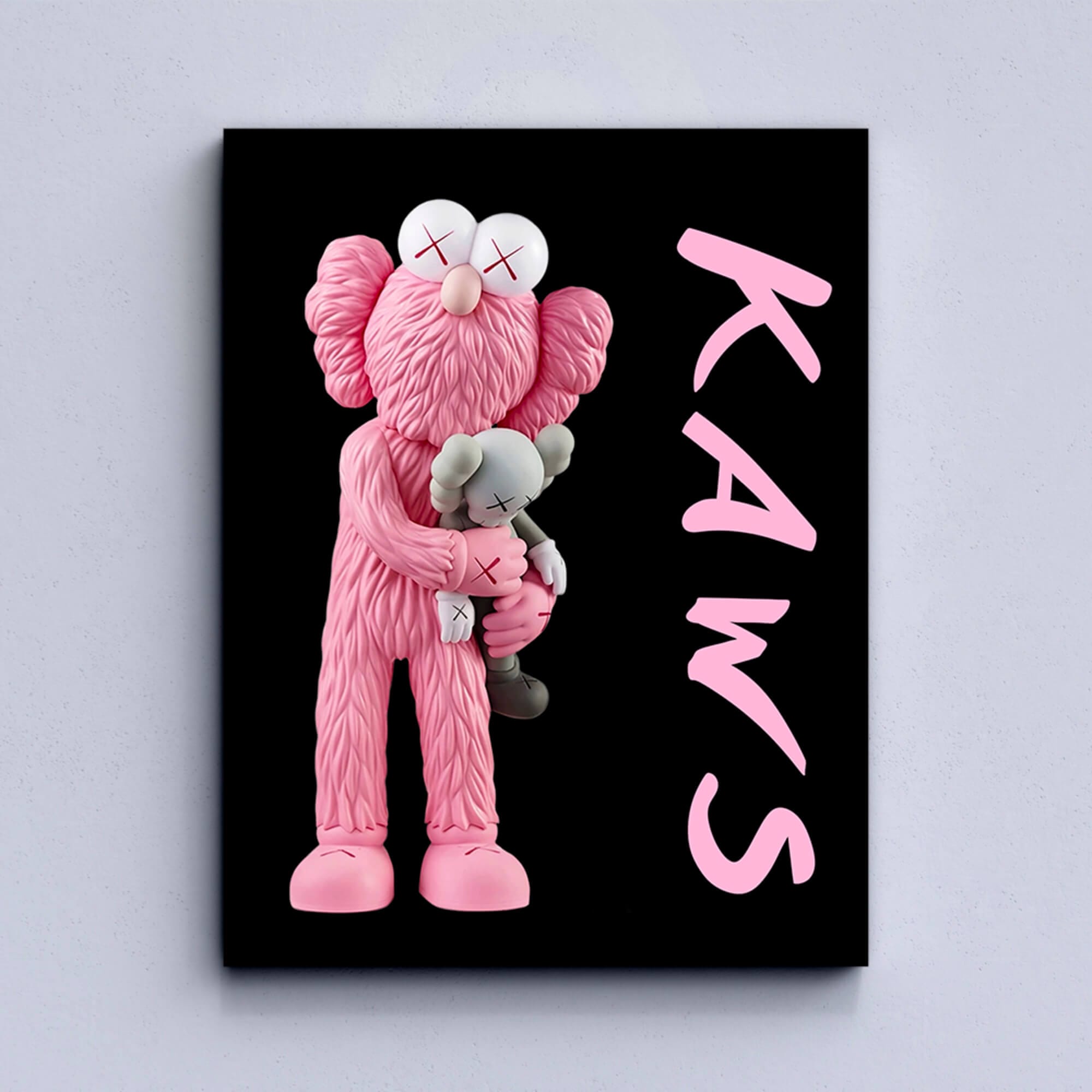 Pink KAWS NGV Canvas Print