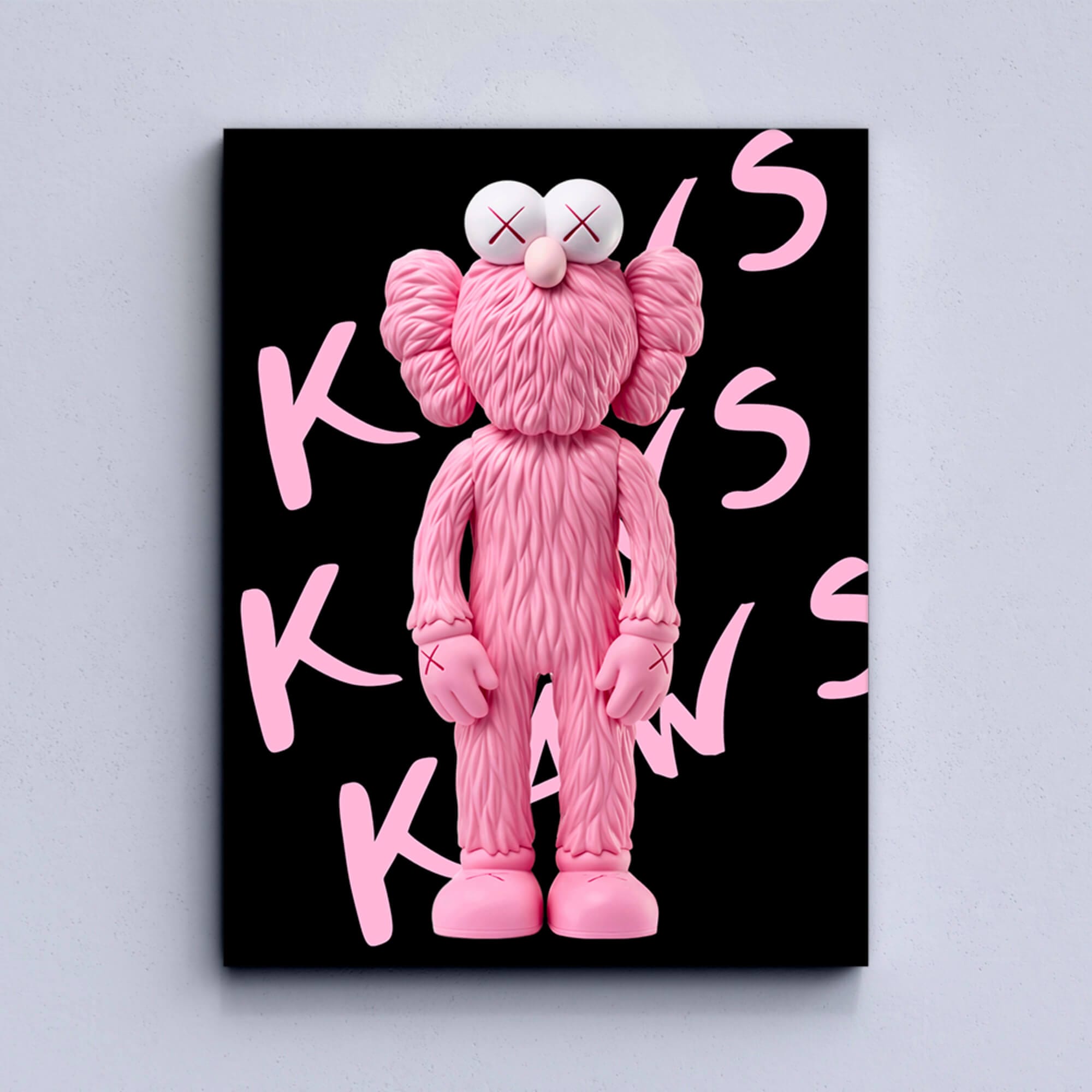 Pink KAWS NGV Canvas Print