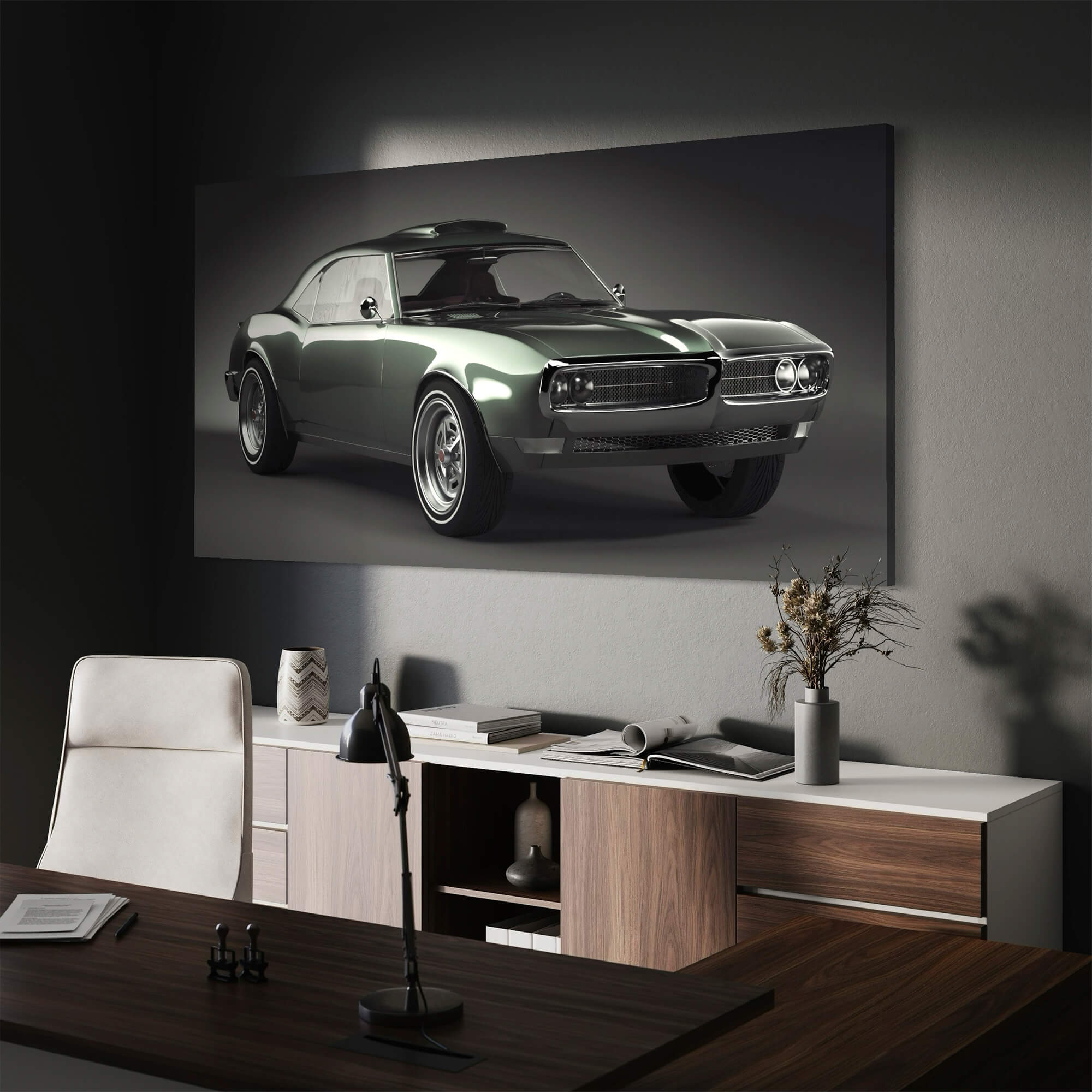 Pontiac Firebird 1967 Framed Canvas Wall Art Print | Canvas4Walls