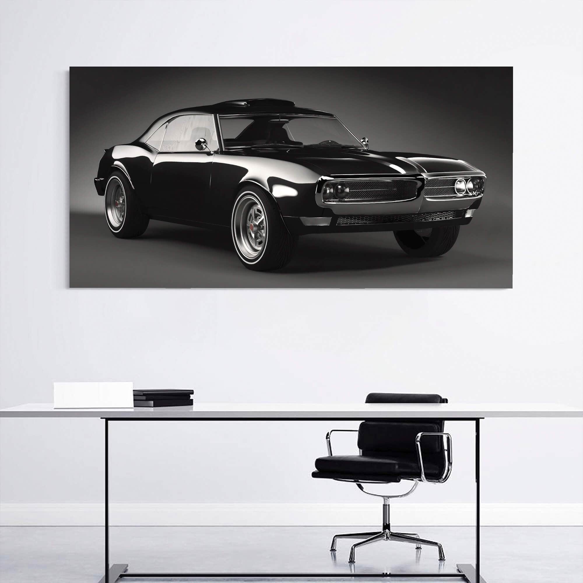 Pontiac Firebird 1967 Black Canvas Wall Art Print | Canvas4Walls