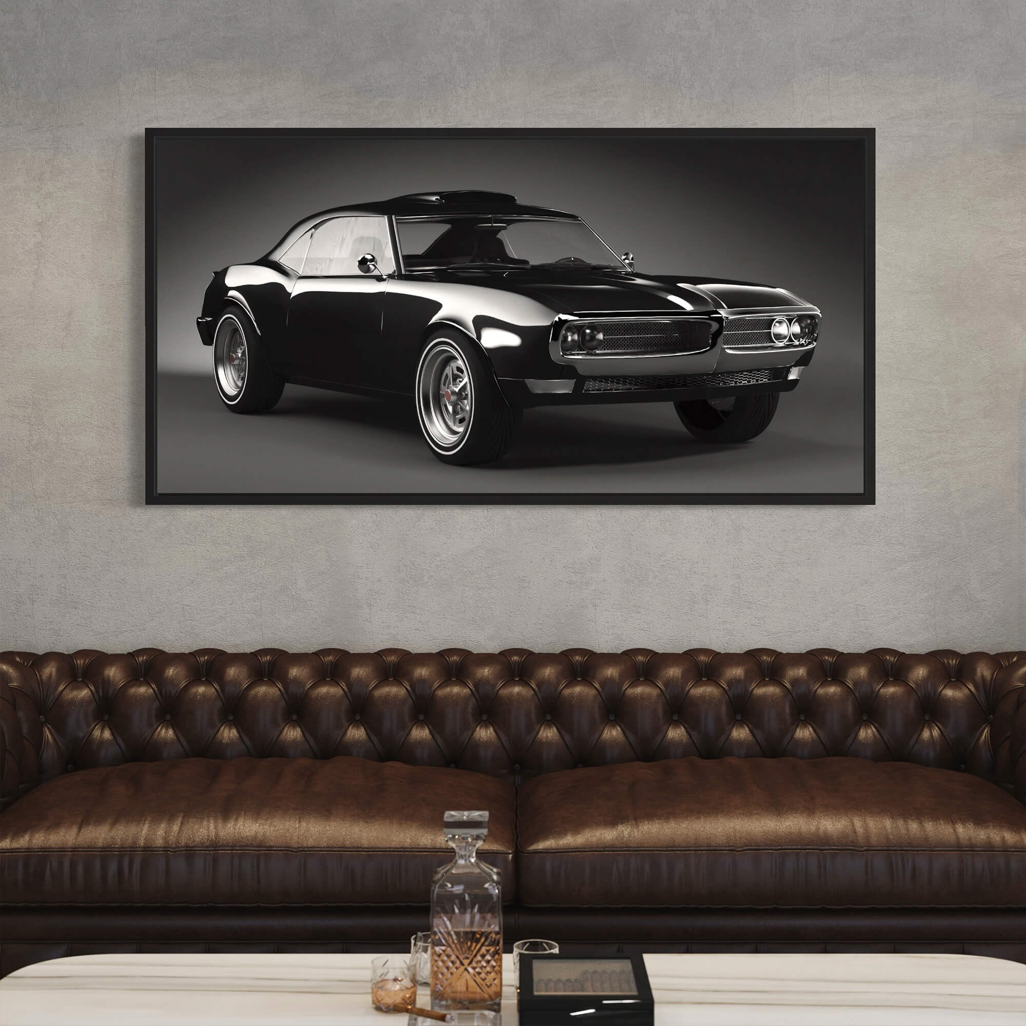 Pontiac Firebird 1967 Black Canvas Wall Art Print | Canvas4Walls