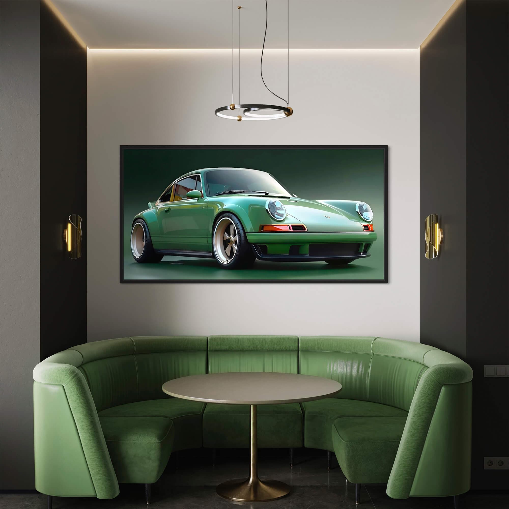 Porsche 911 Green Mirage Canvas Print