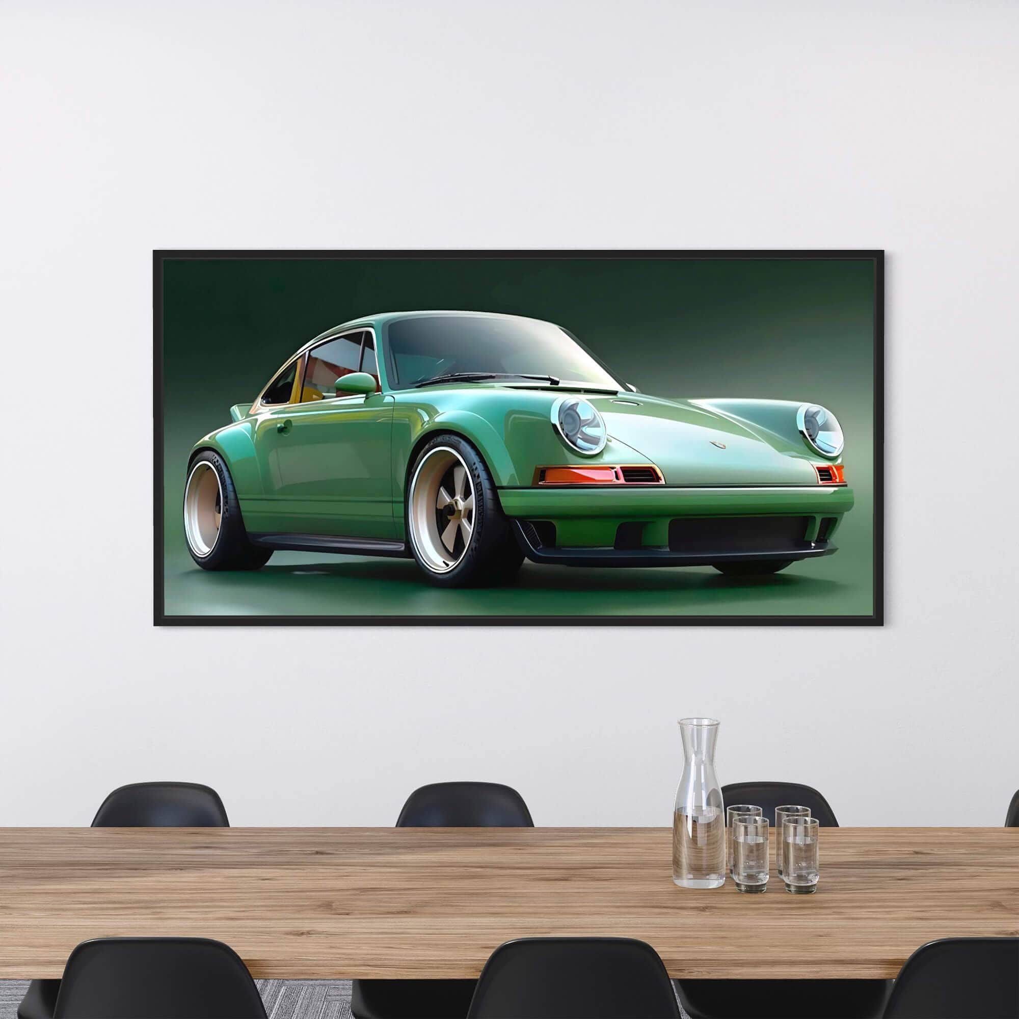 Porsche 911 Green Mirage Canvas Print