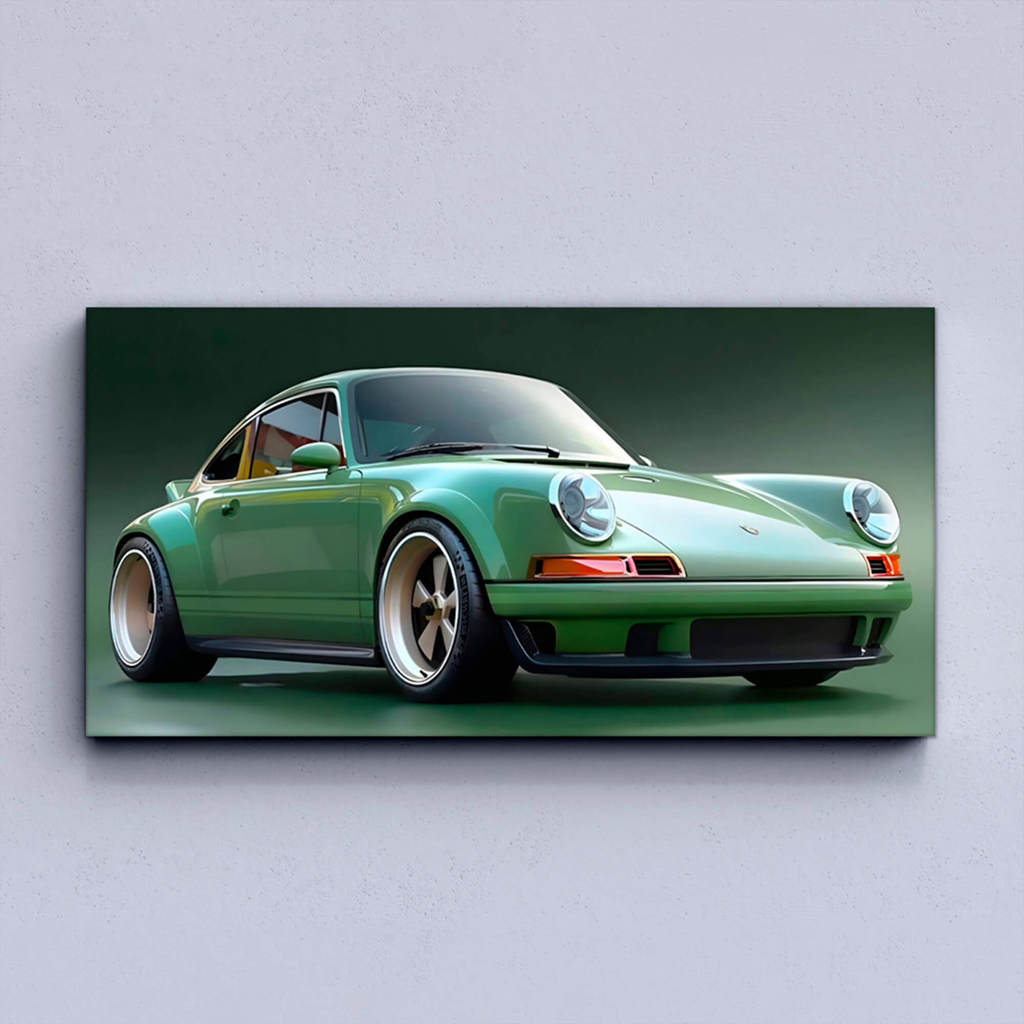 Porsche 911 Green Mirage Canvas Print