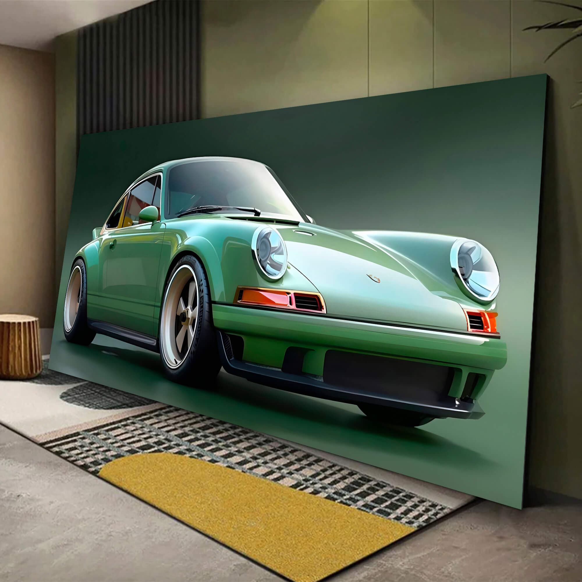 Porsche 911 Green Mirage Canvas Print