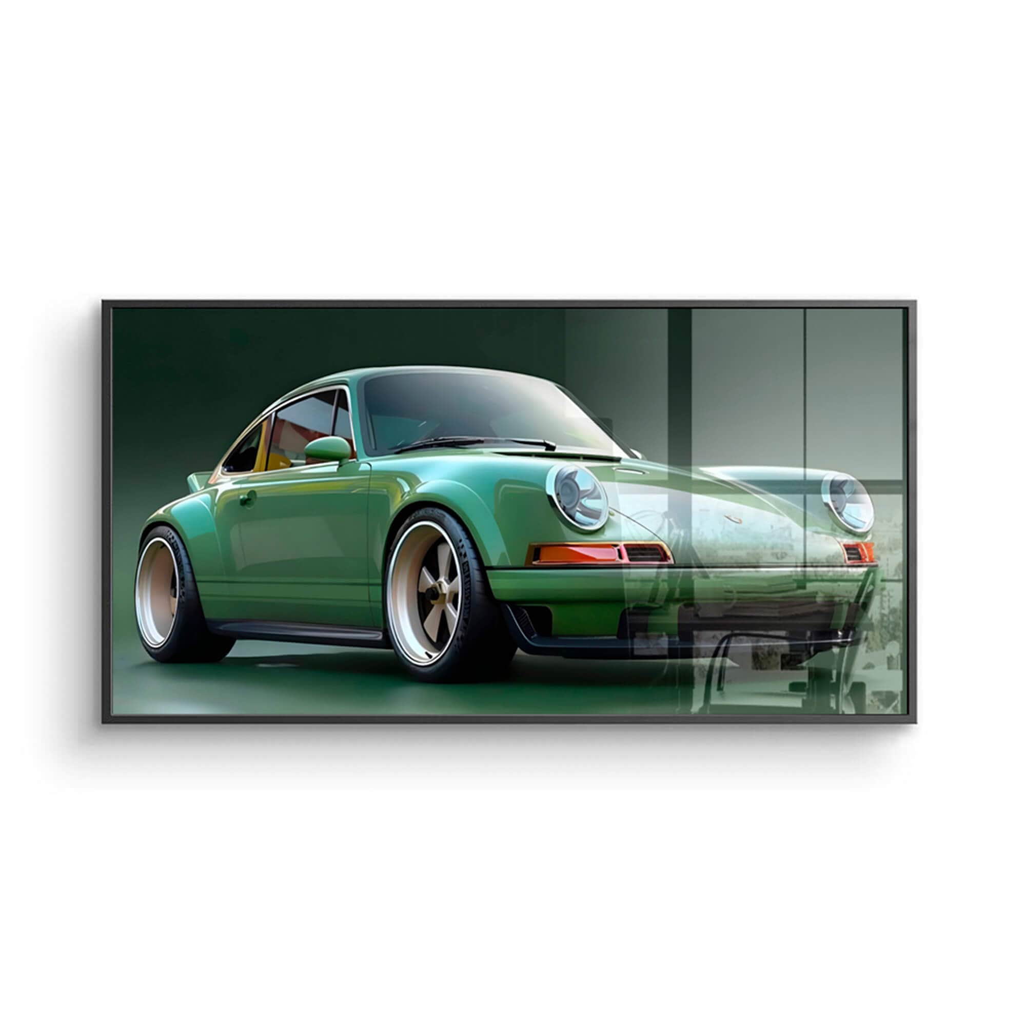 Porsche 911 Green Mirage Canvas Print