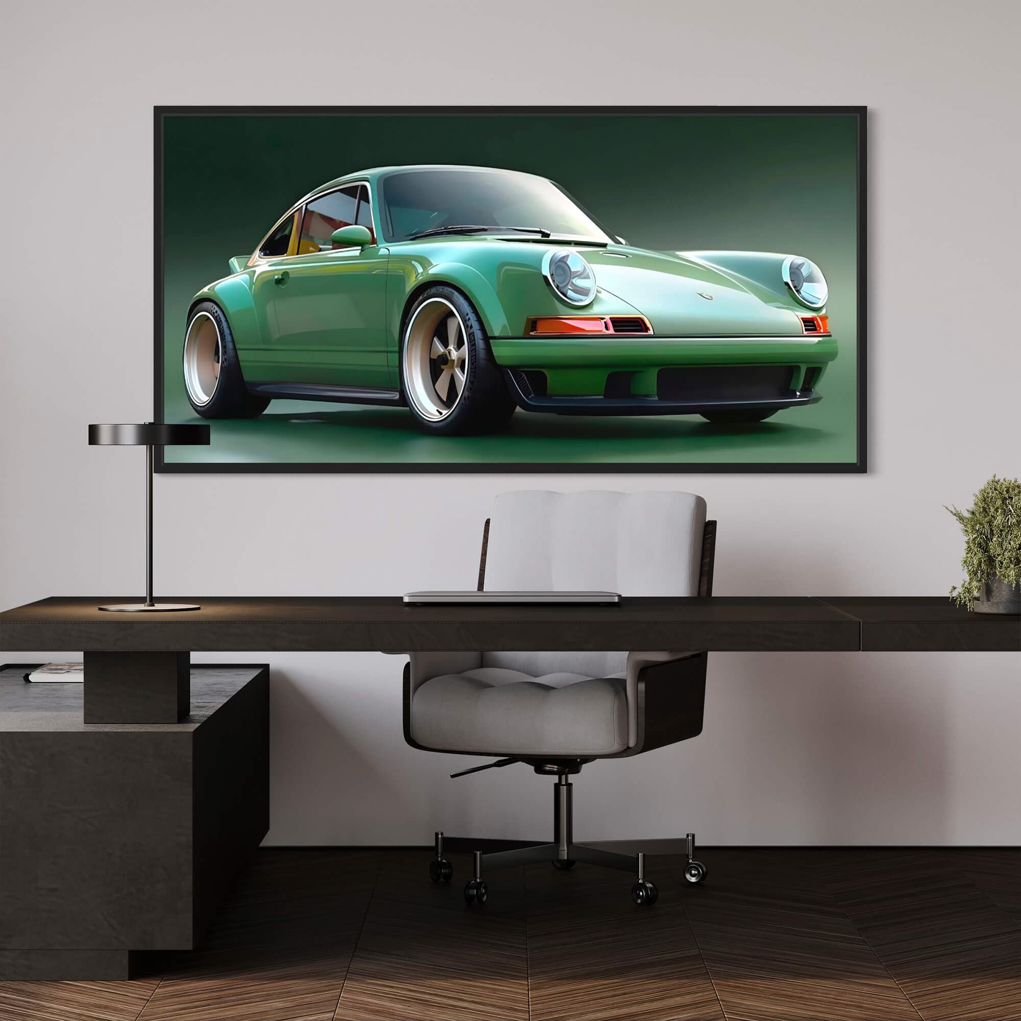 Porsche 911 Green Mirage Canvas Print