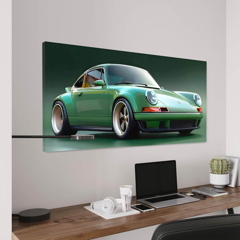 Porsche 911 Green Mirage Canvas Print