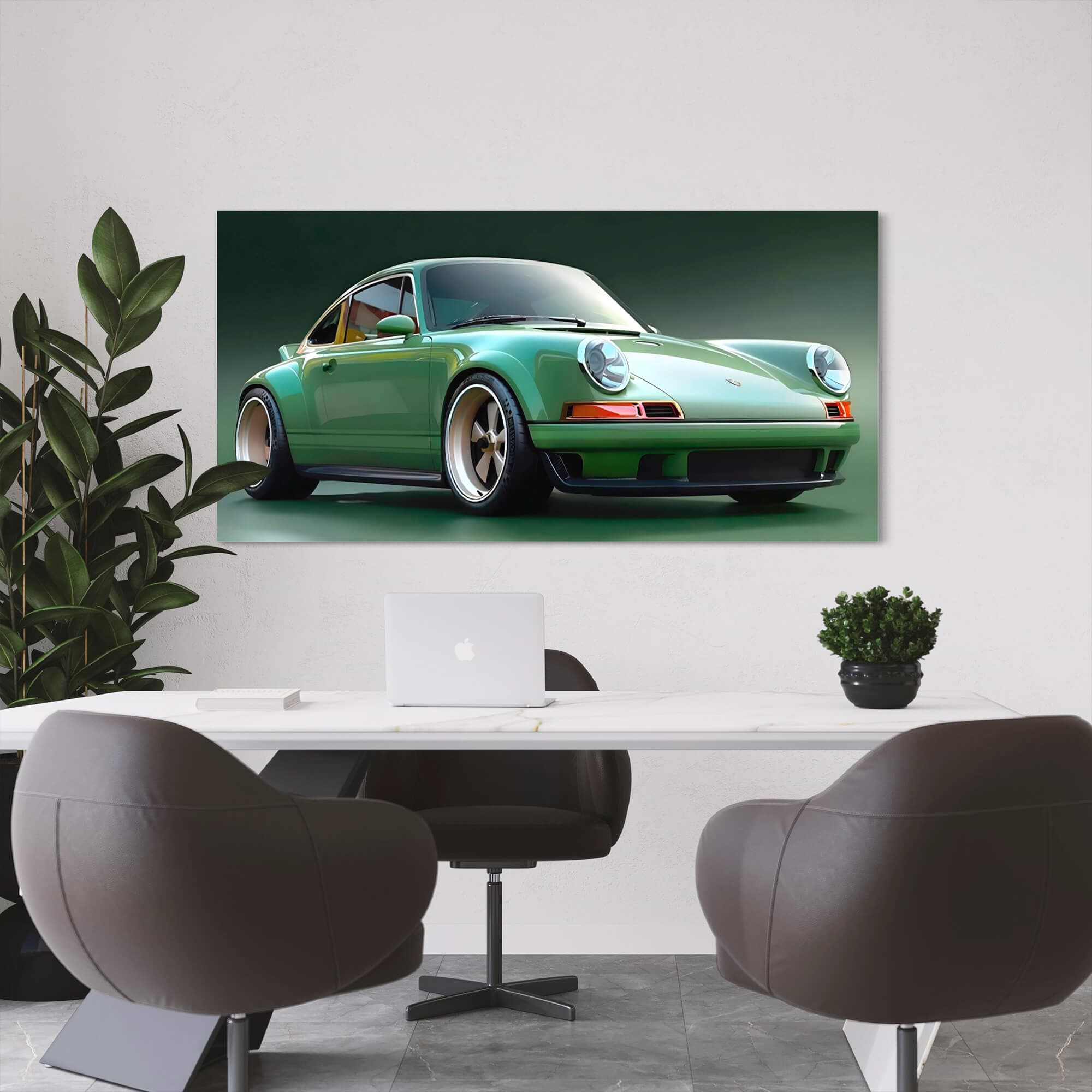 Porsche 911 Green Mirage Canvas Print