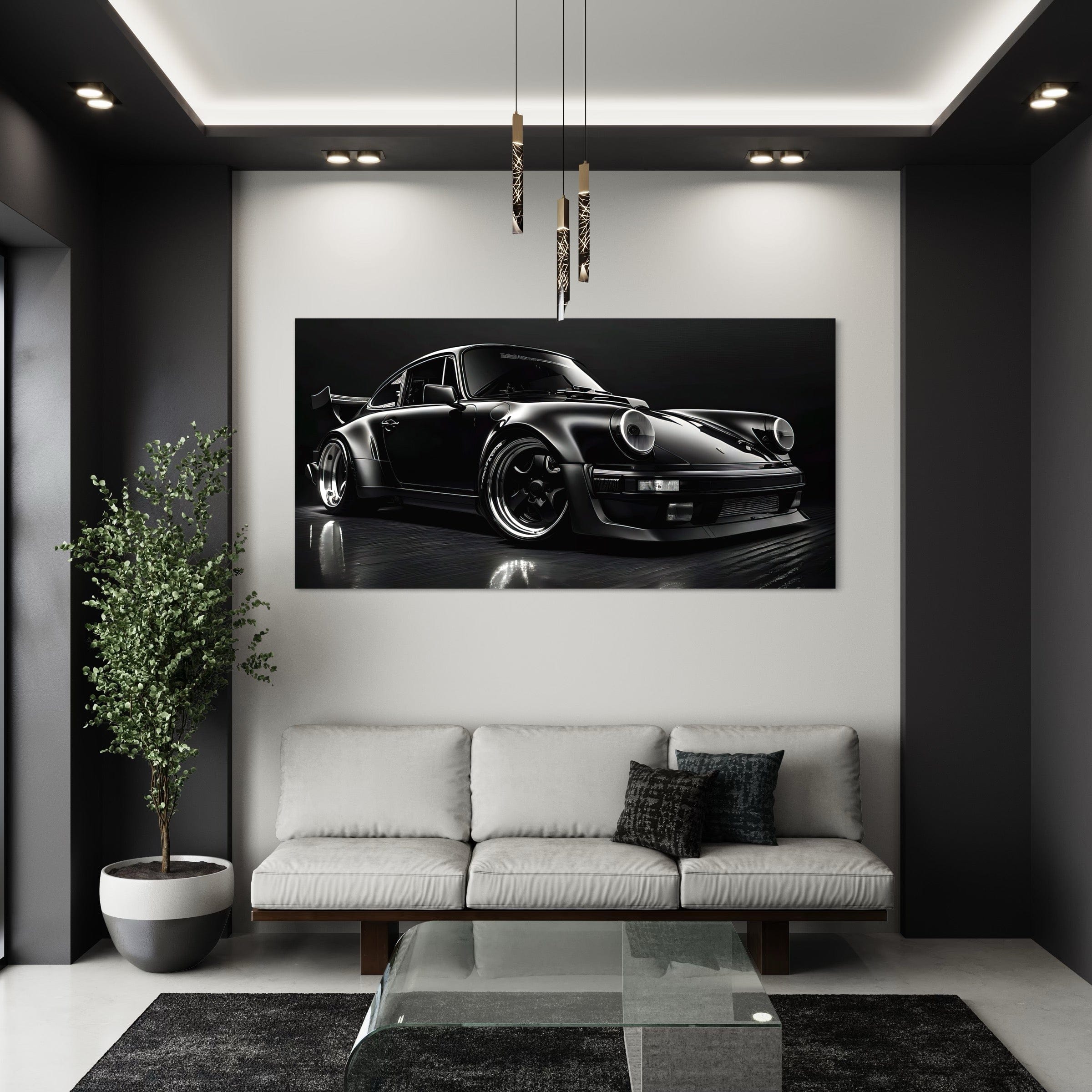 Porsche 911 Midnight Enigma Canvas Print