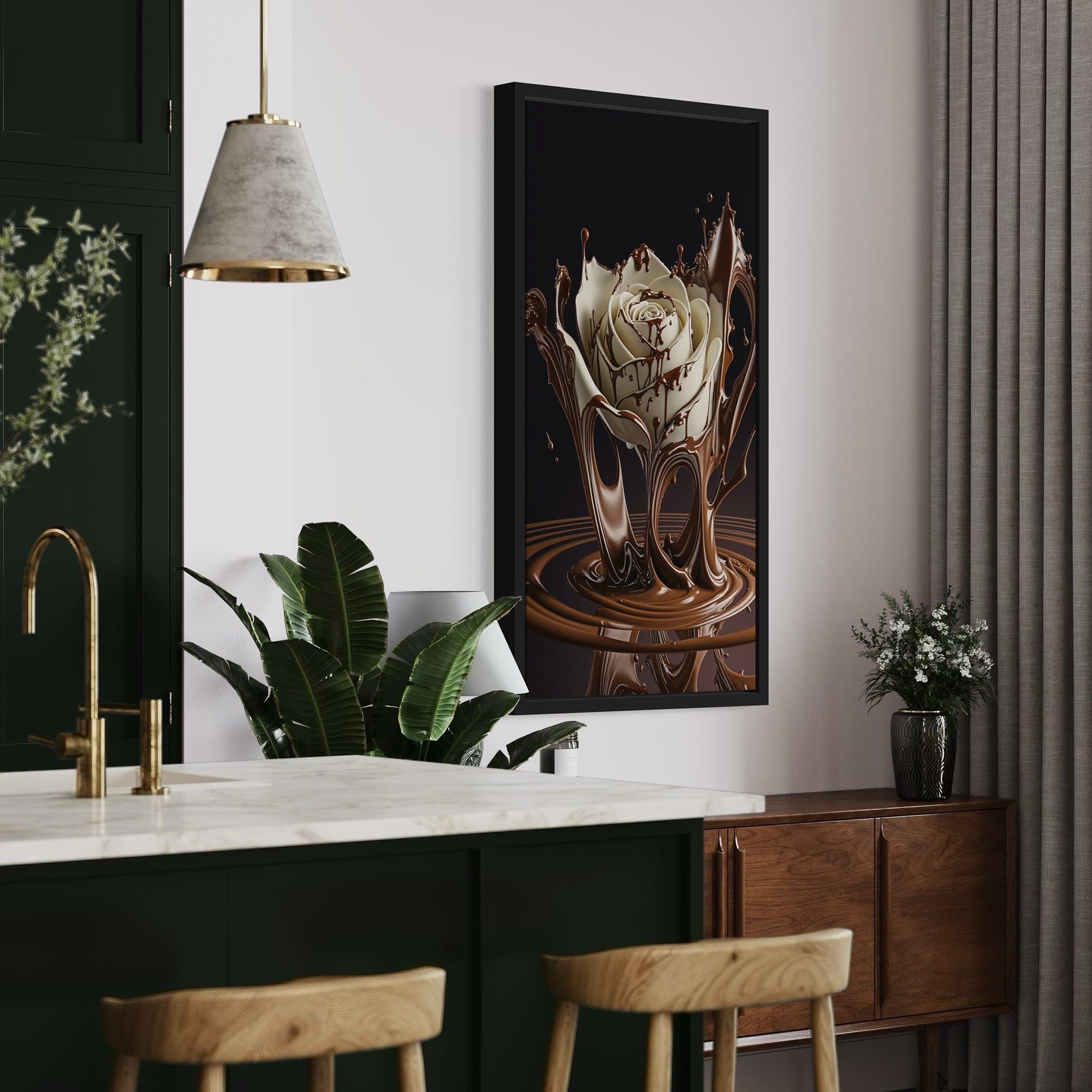 Canvas4Walls brand chocolate rose premium canvas print