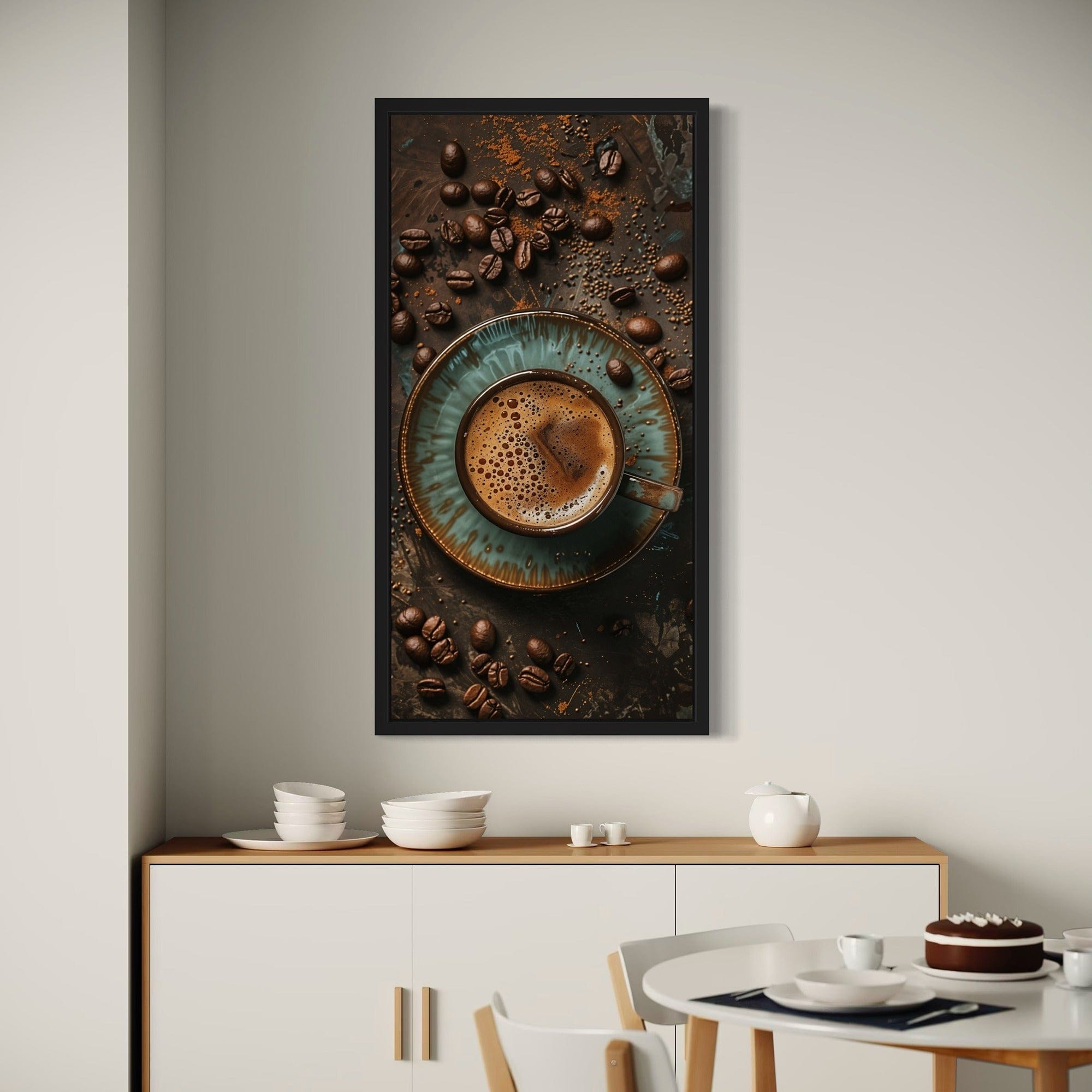 vintage style coffee canvas for café decor