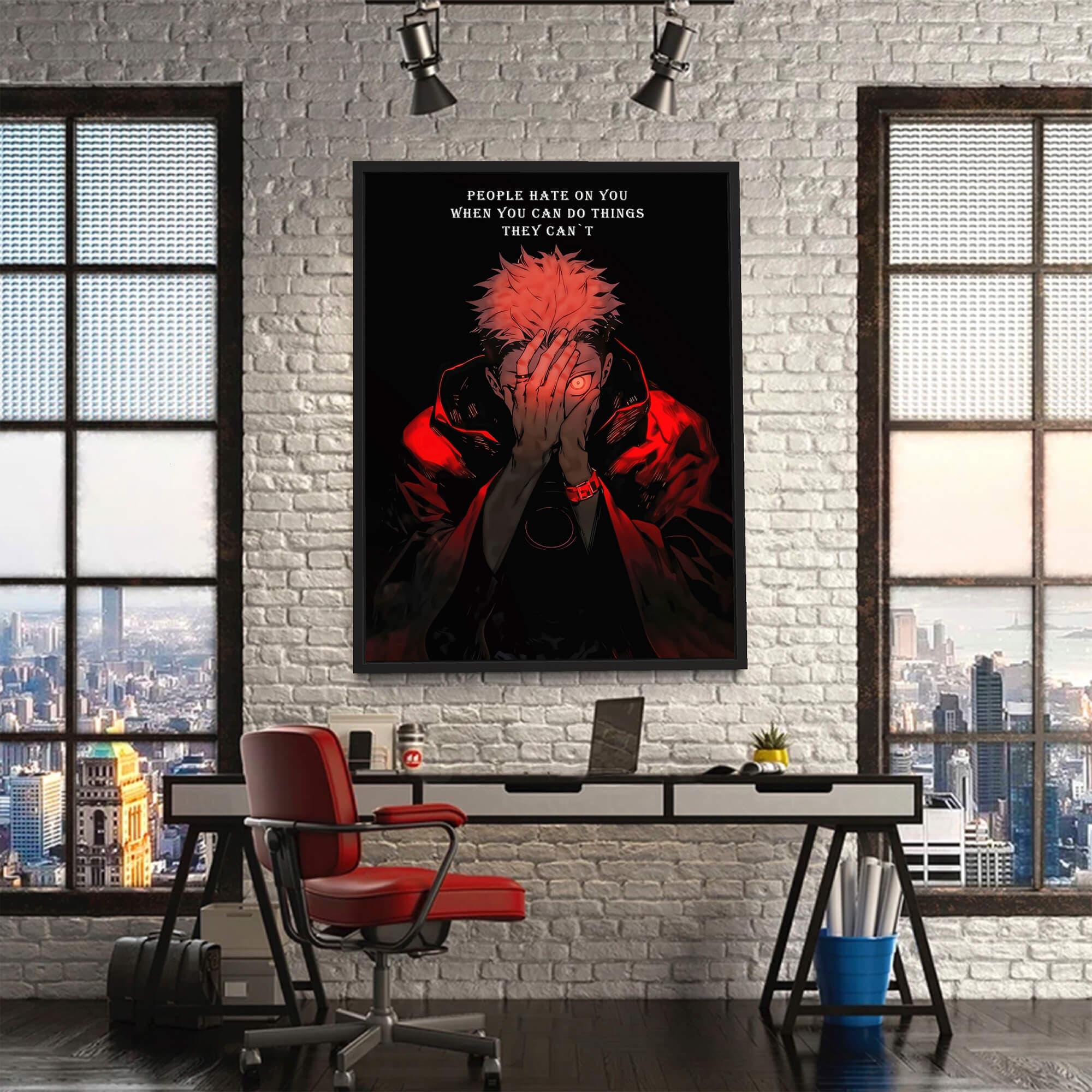 Ryomen Sukuna Canvas Wall Art – Dark Anime Aesthetic for True Fans