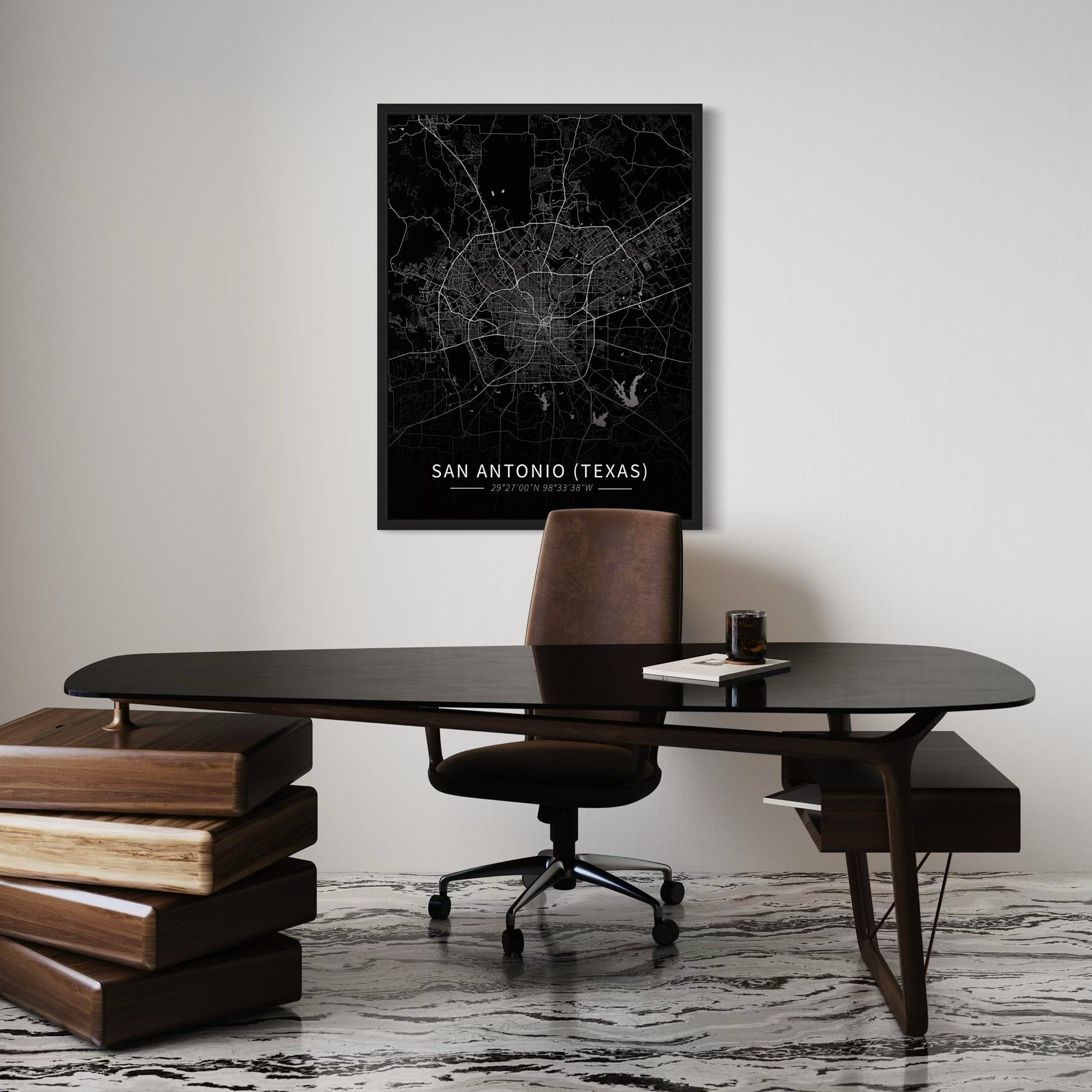 San Antonio City Map Canvas