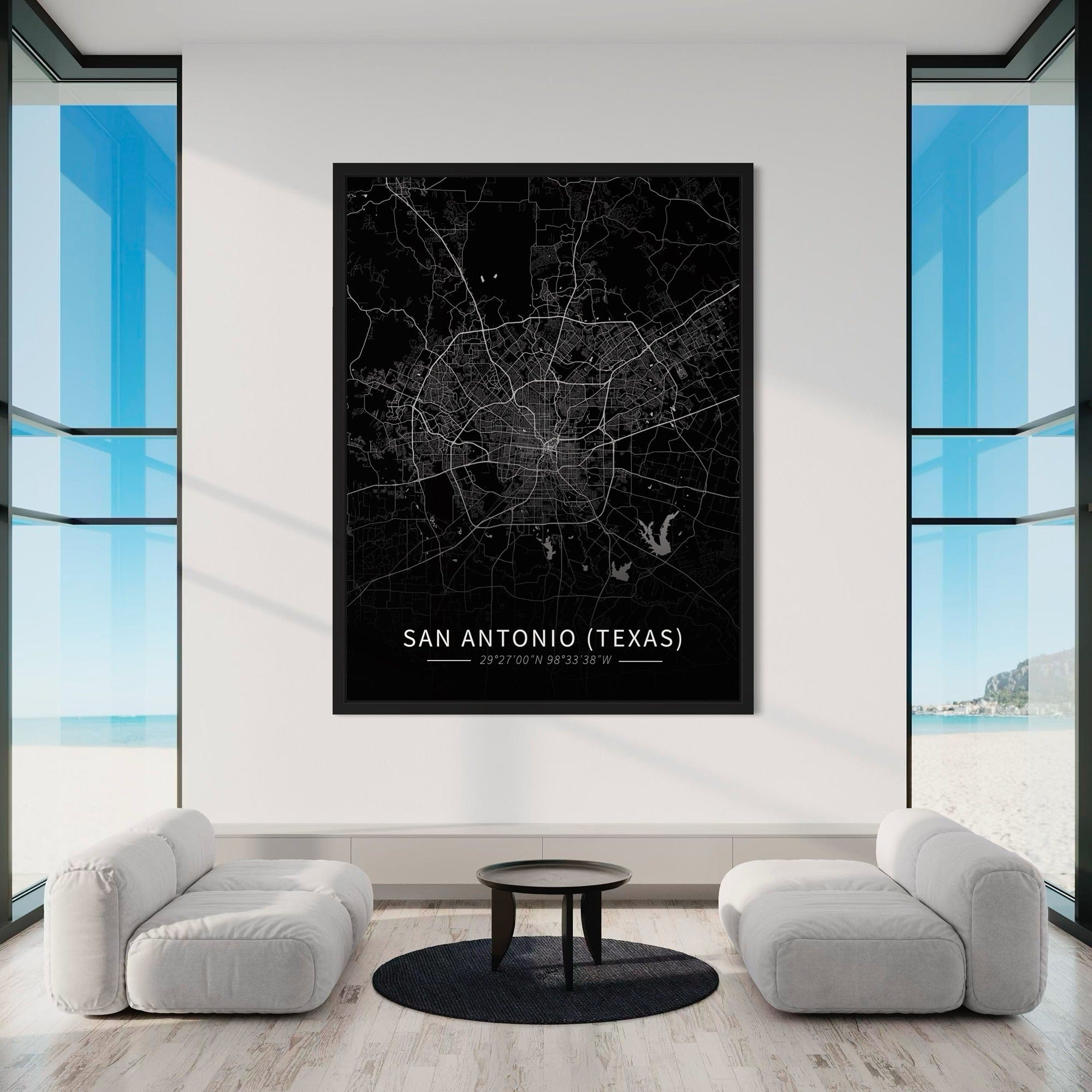 San Antonio City Map Canvas