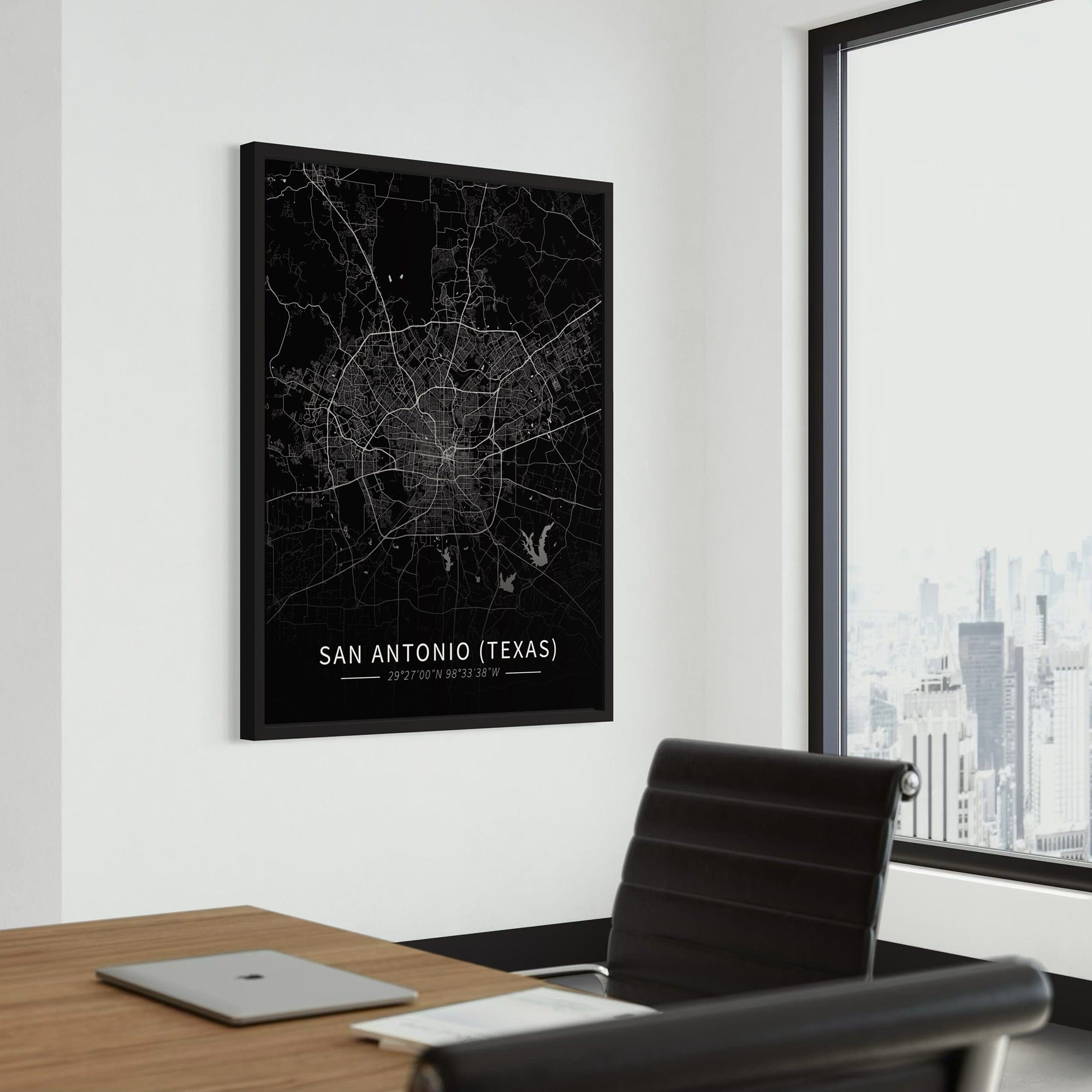 San Antonio City Map Canvas