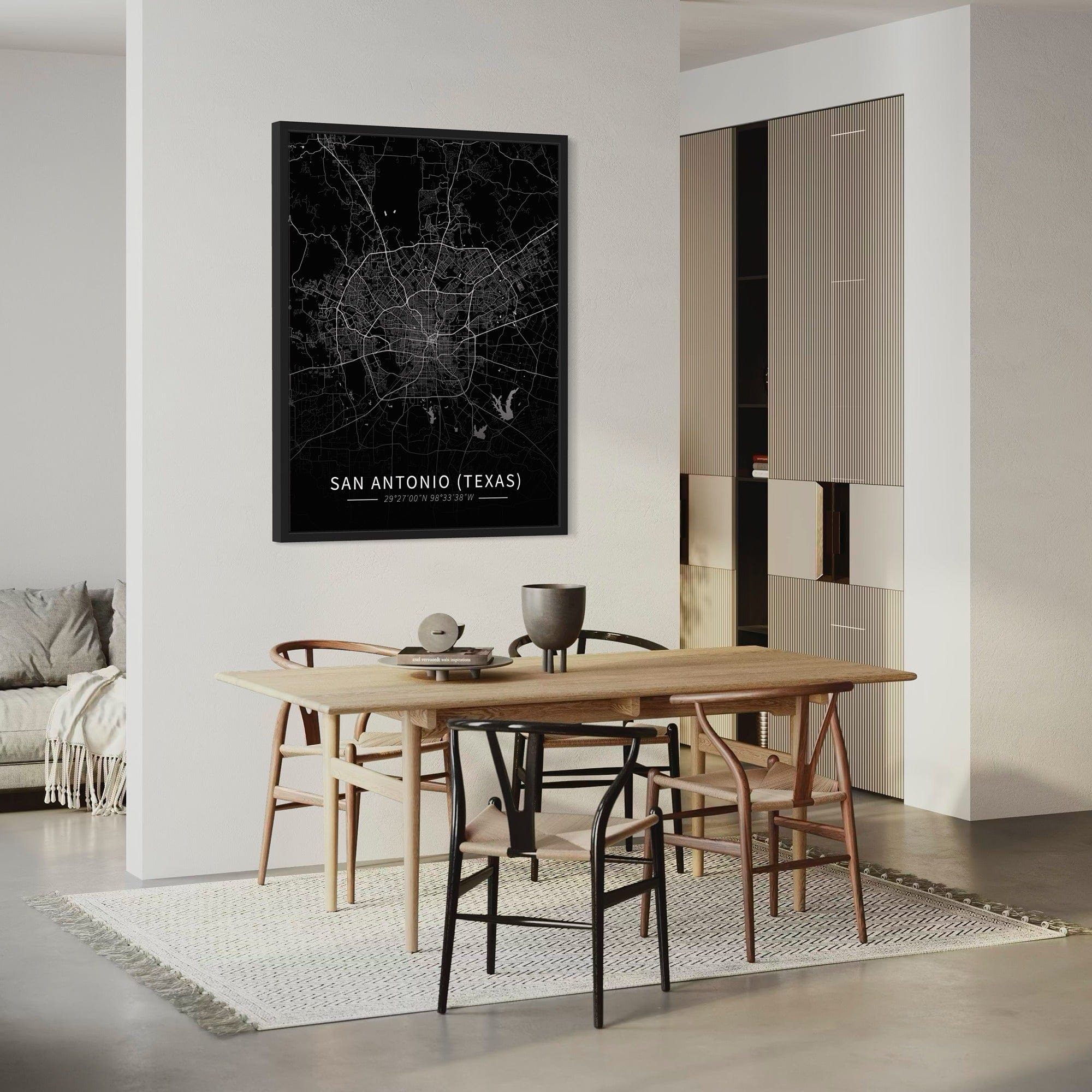 San Antonio City Map Canvas