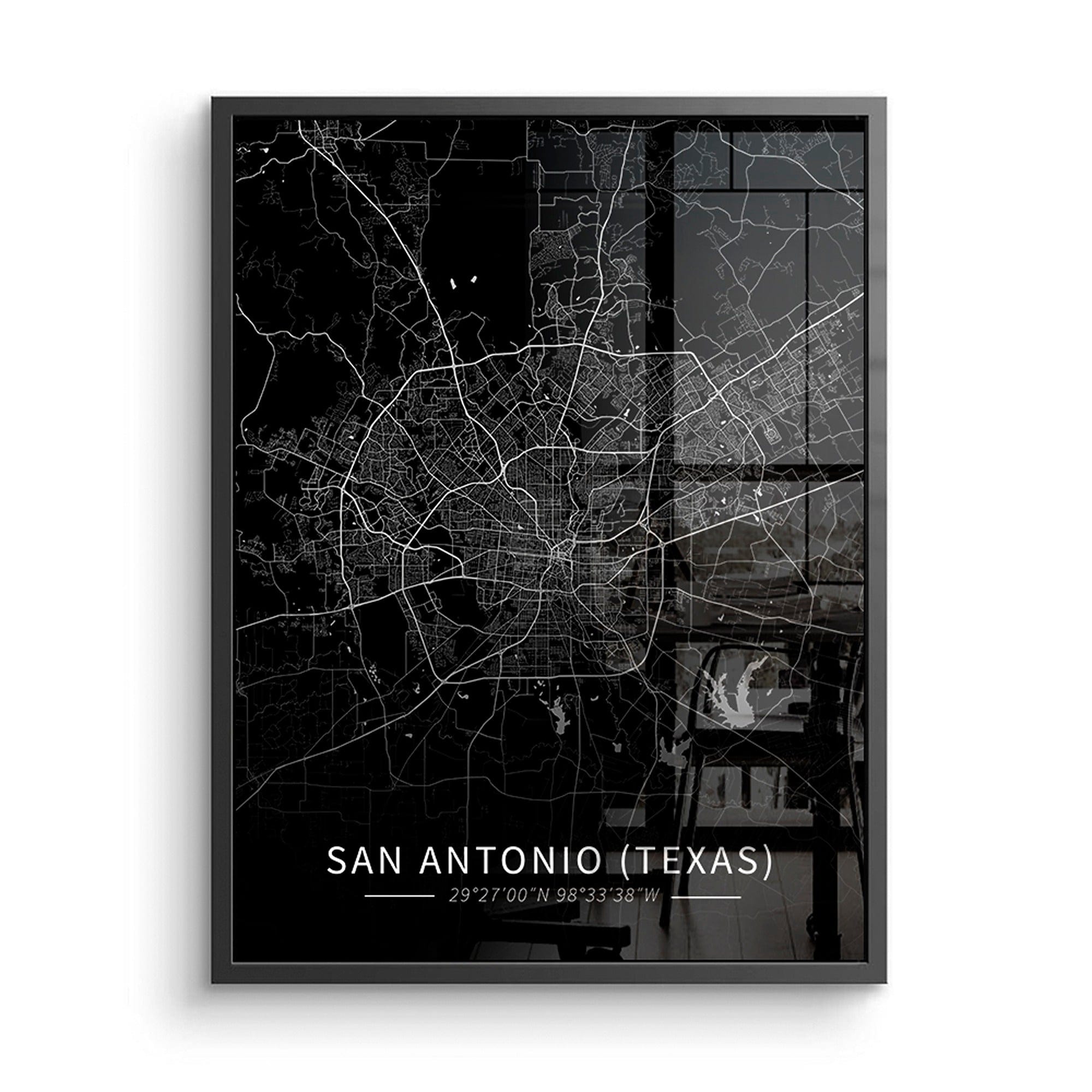 San Antonio City Map Canvas