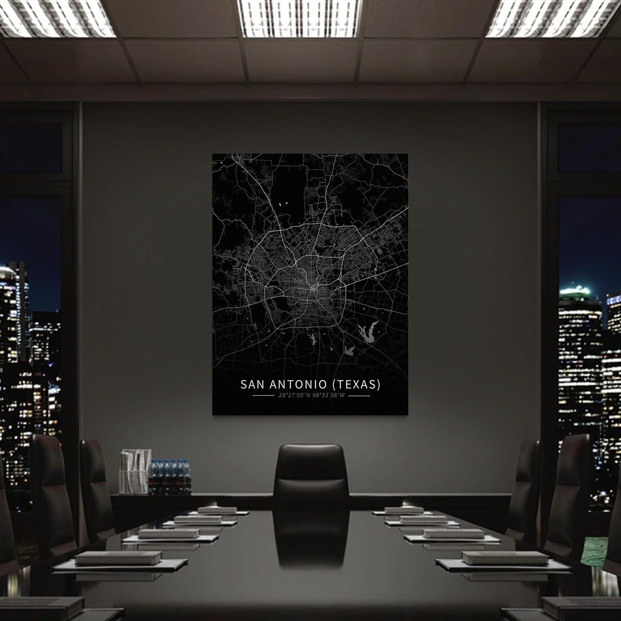 San Antonio City Map Canvas