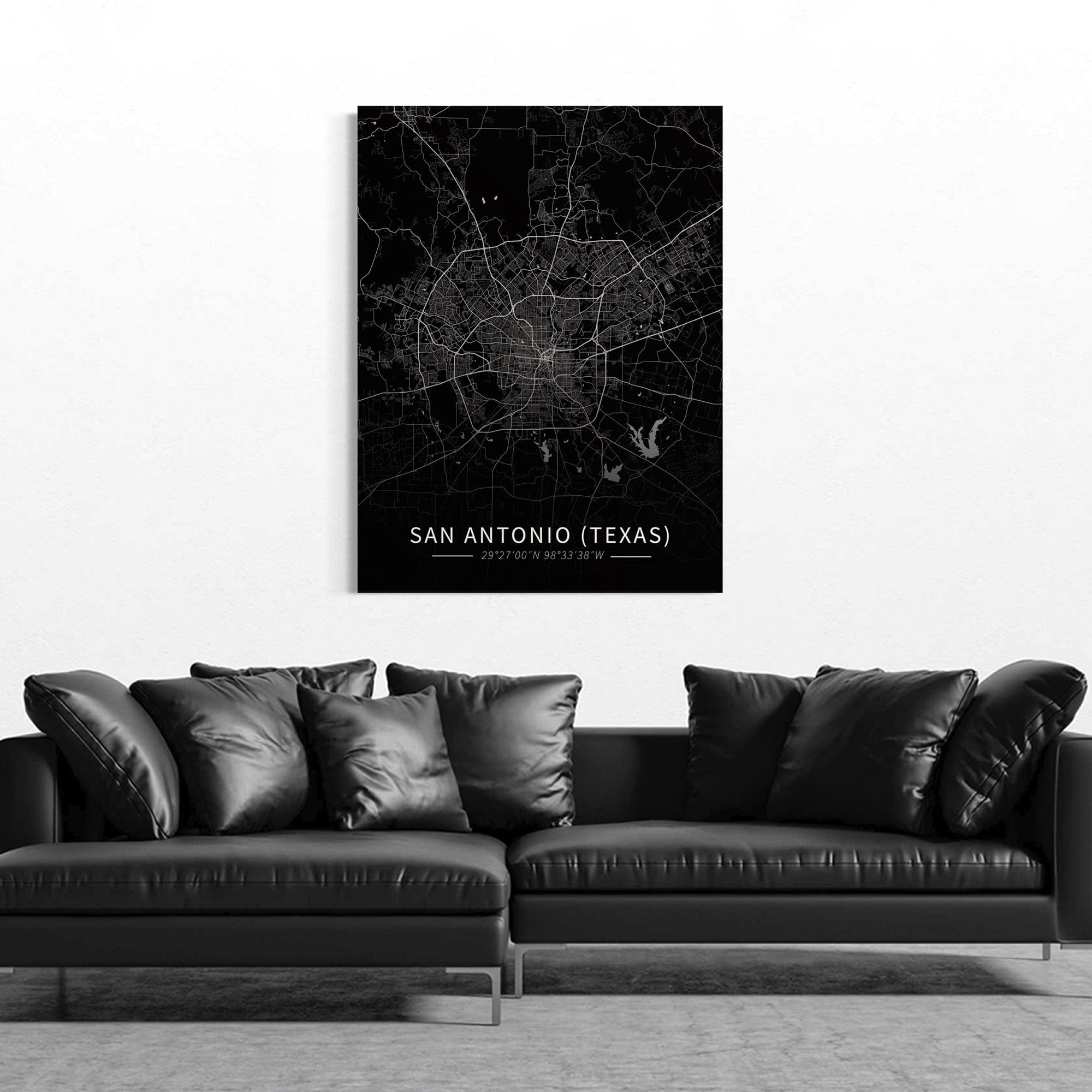 San Antonio City Map Canvas