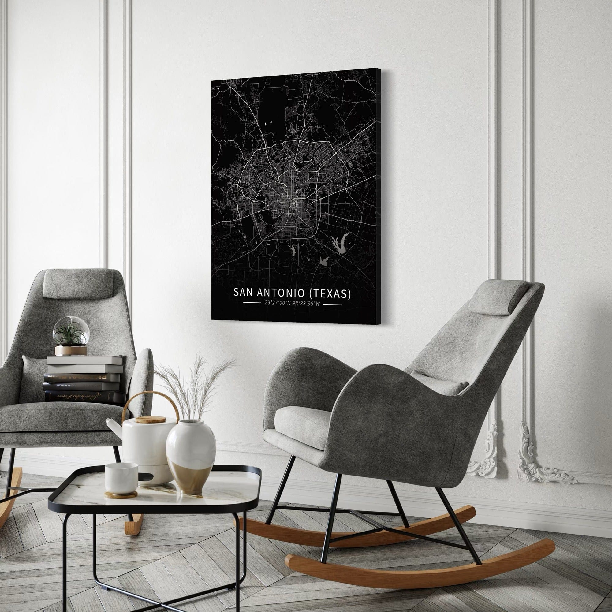 San Antonio City Map Canvas