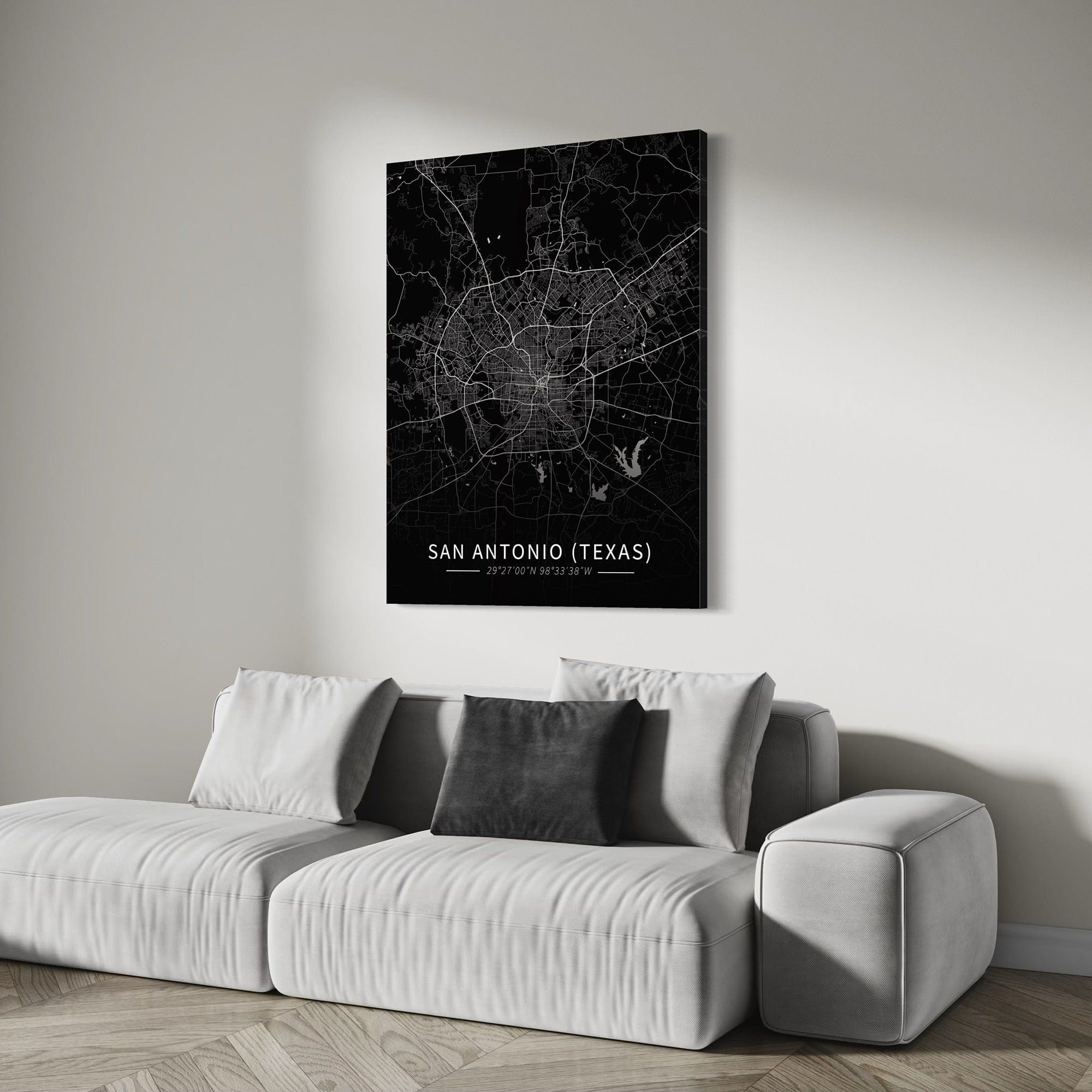 San Antonio City Map Canvas