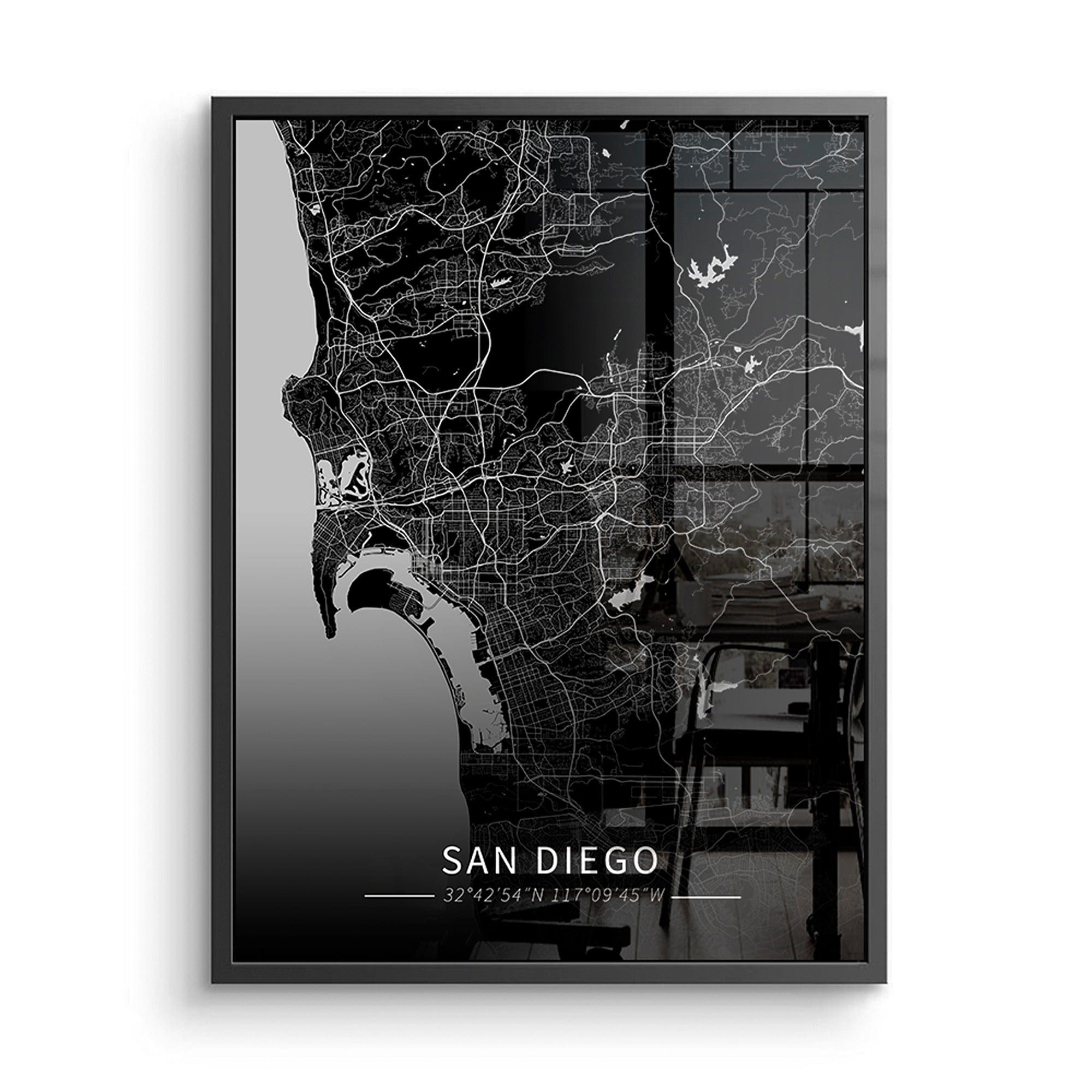 San Diego City Map Canvas