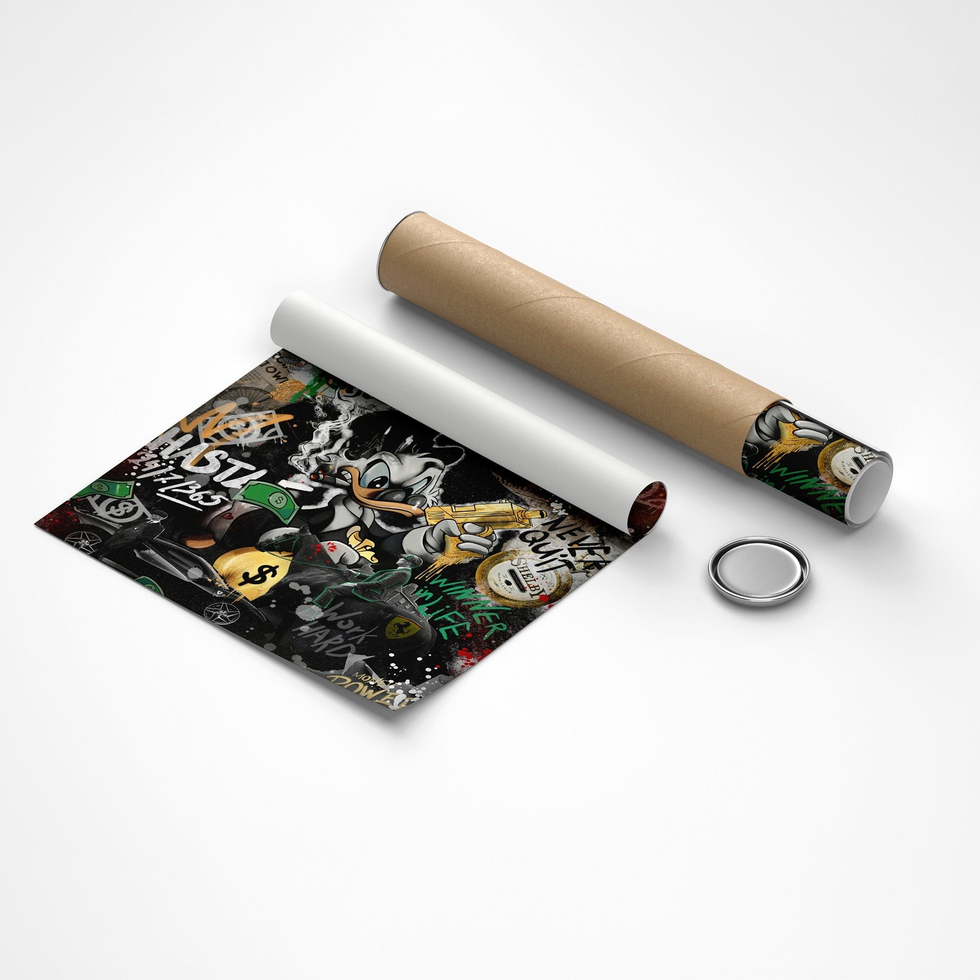 Scrooge Hustle Empire – Graffiti Money Canvas Wall Art