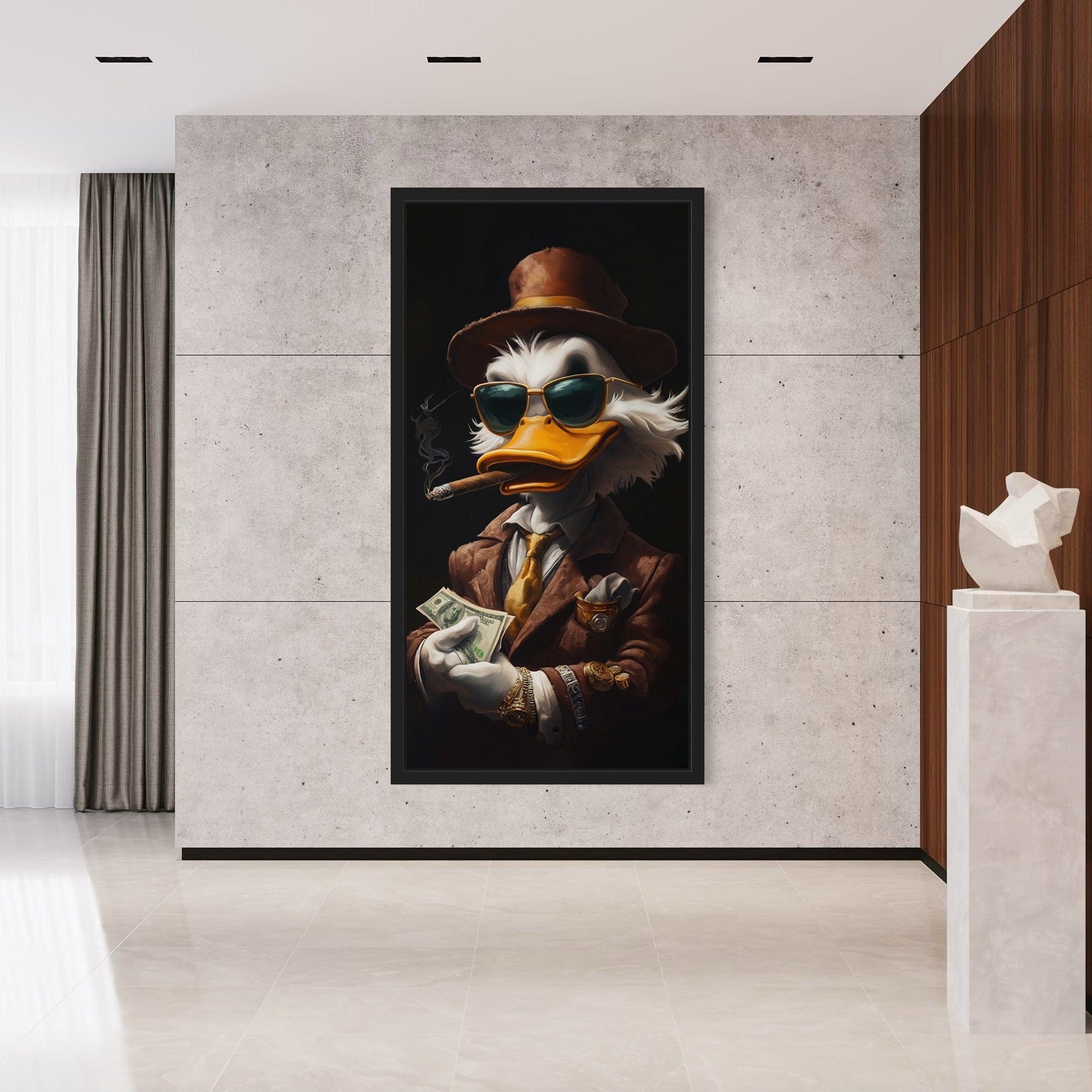 Scrooge No Luck, Just Business Canvas Wall Art