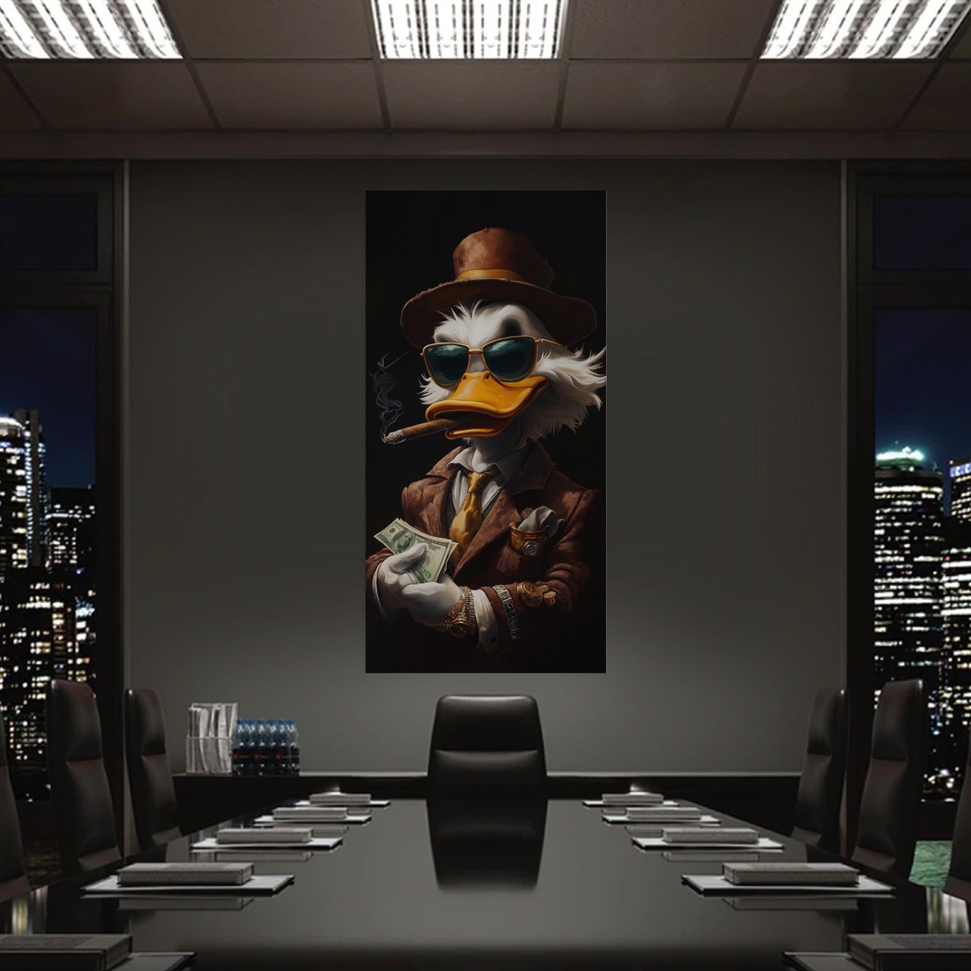 Scrooge No Luck, Just Business Canvas Wall Art