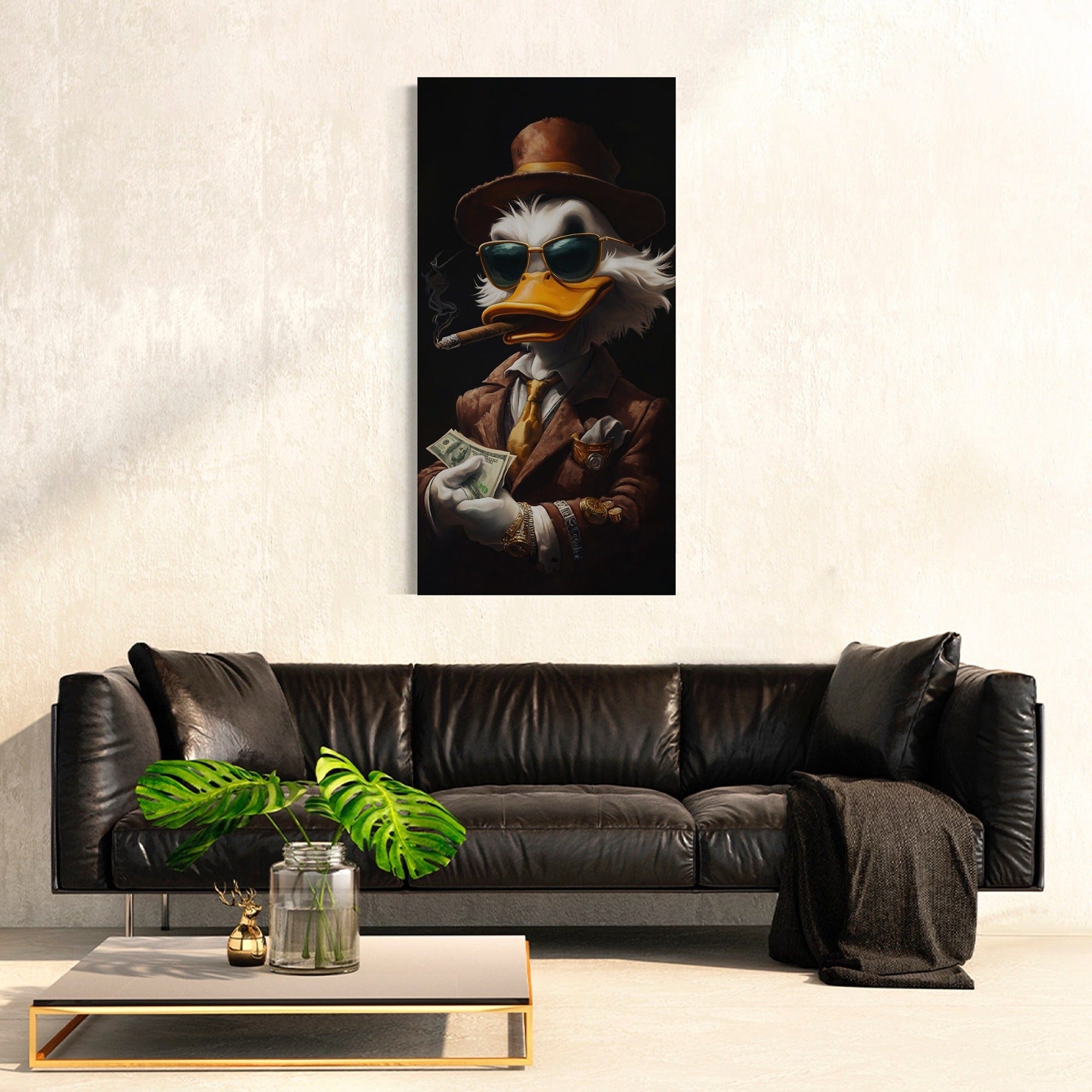 Scrooge No Luck, Just Business Canvas Wall Art