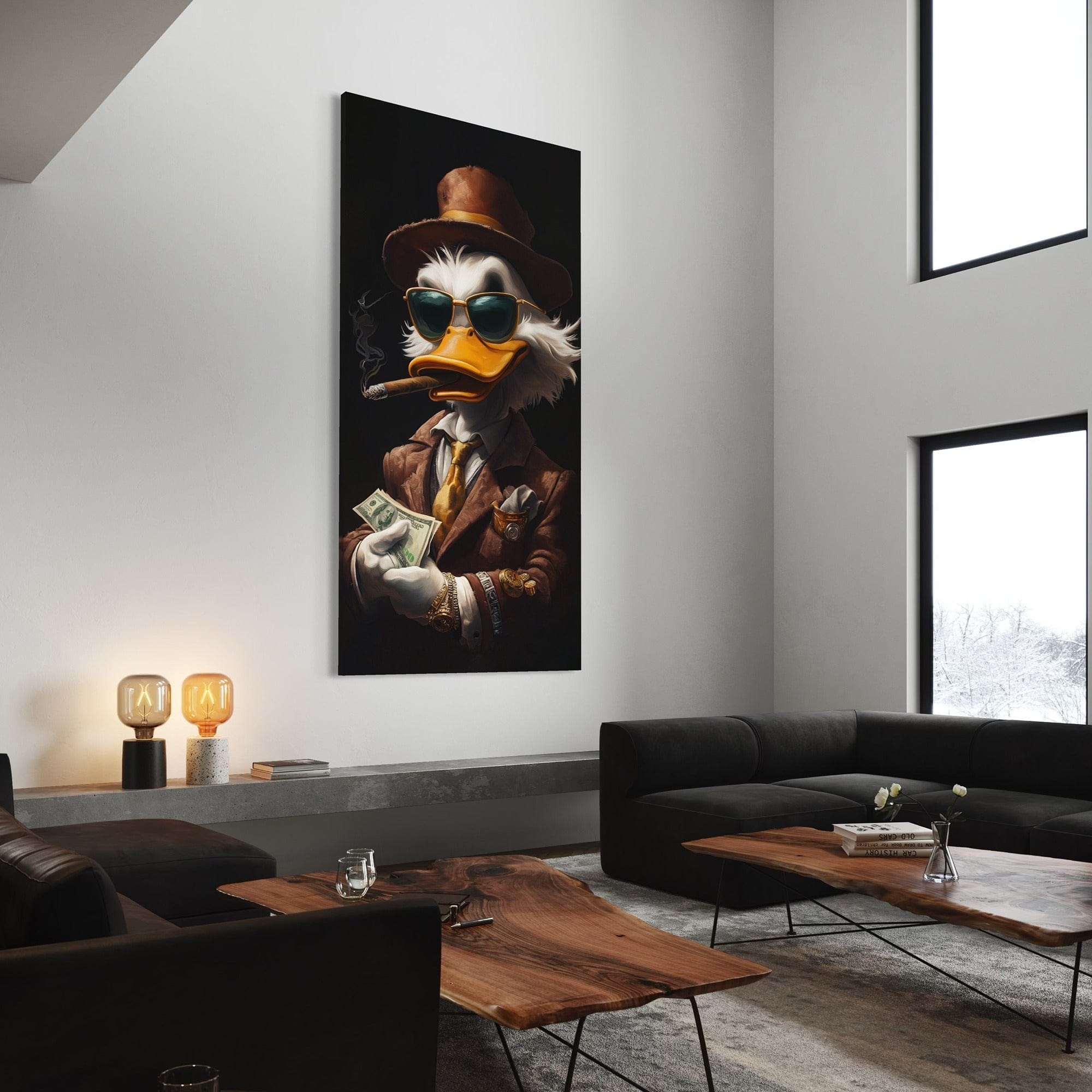 Scrooge No Luck, Just Business Canvas Wall Art