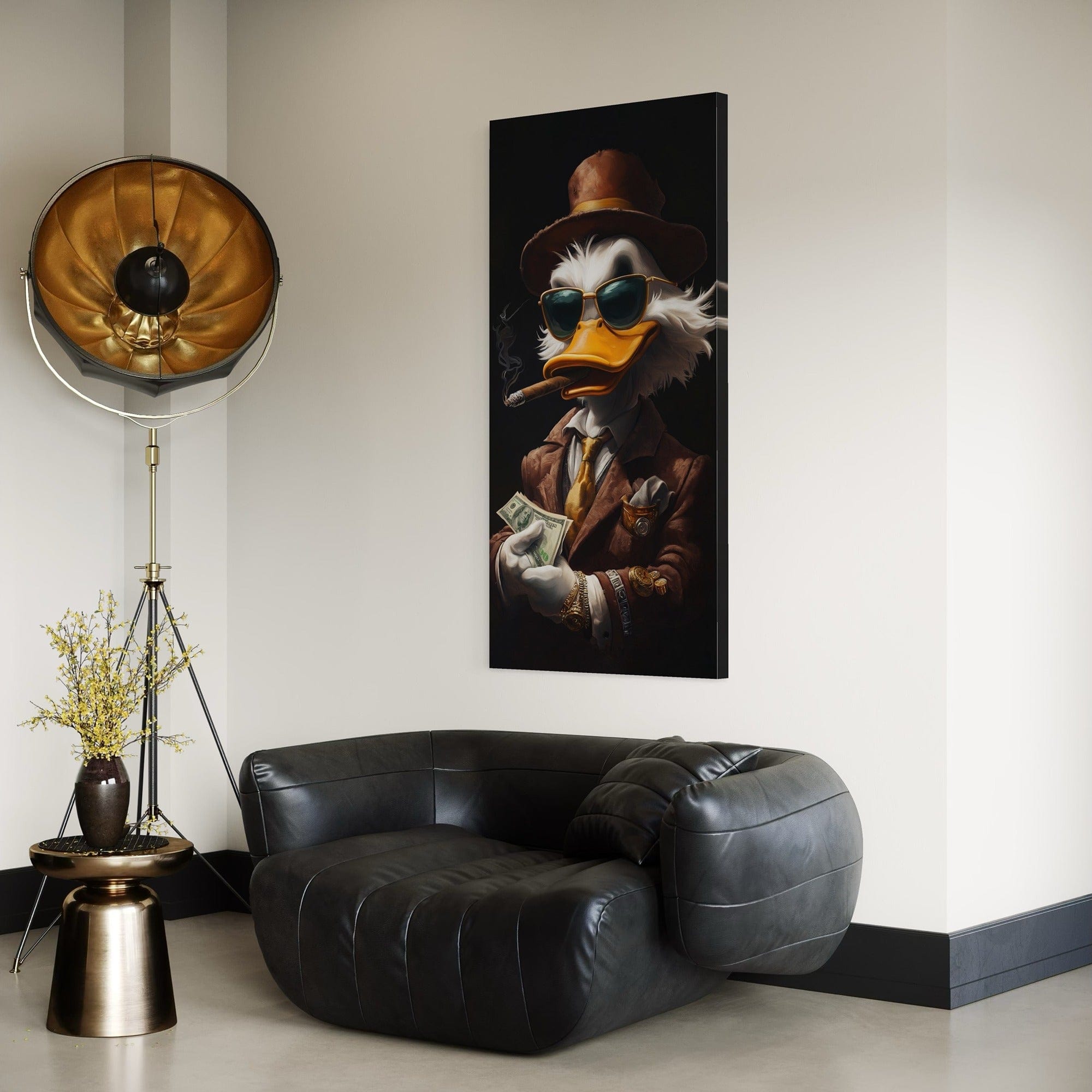 Scrooge No Luck, Just Business Canvas Wall Art