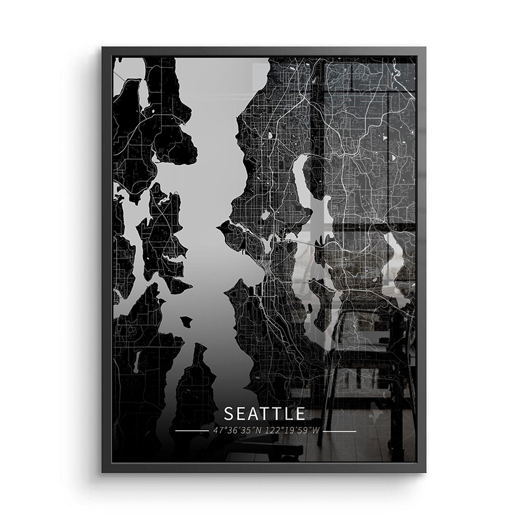 Seattle City Map Canvas