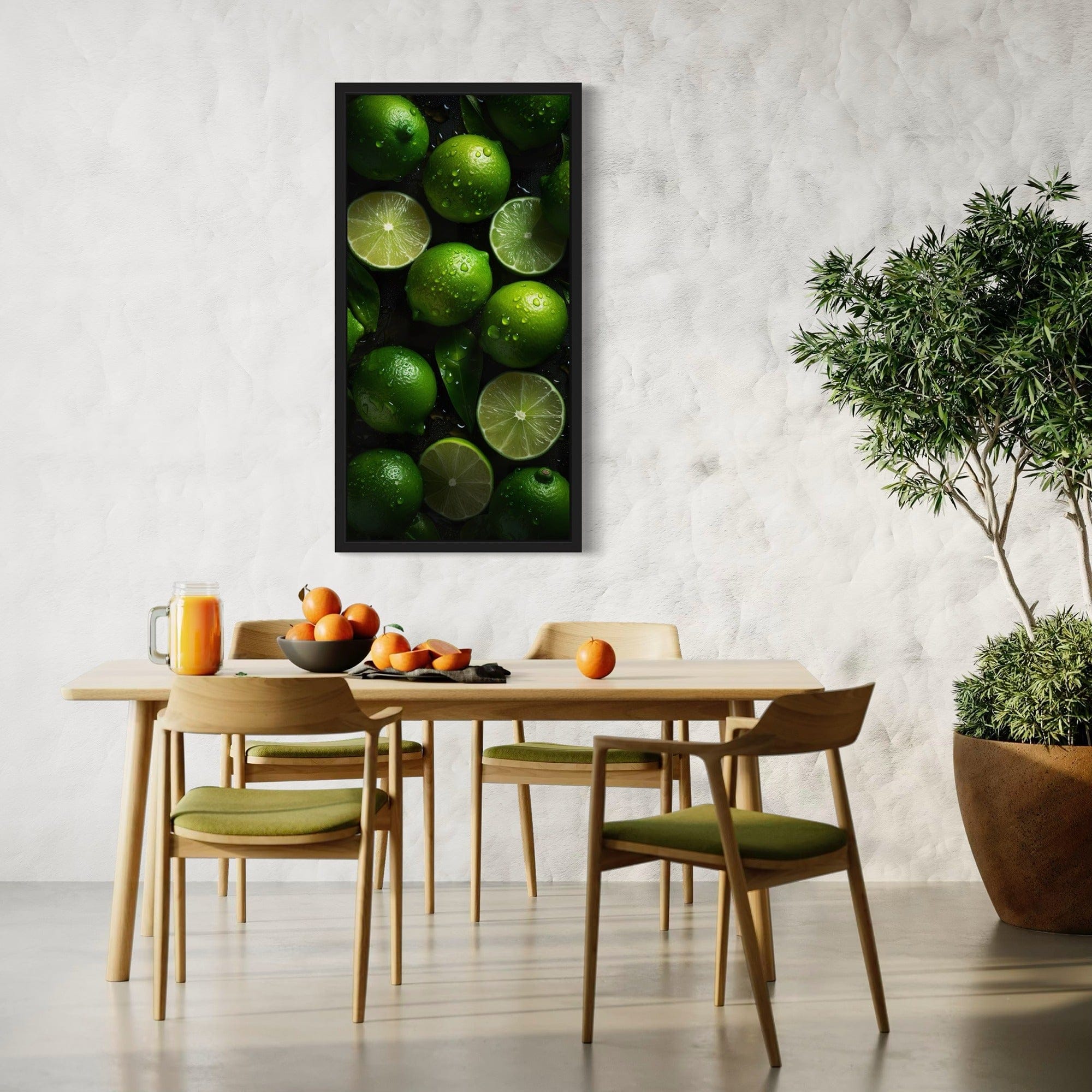 modern kitchen citrus artwork